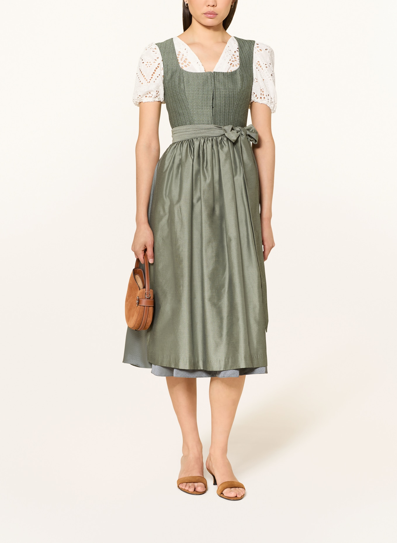 AlpenHERZ Sukienka FILIPPA: OLIWKOWY / NIEBIESKI