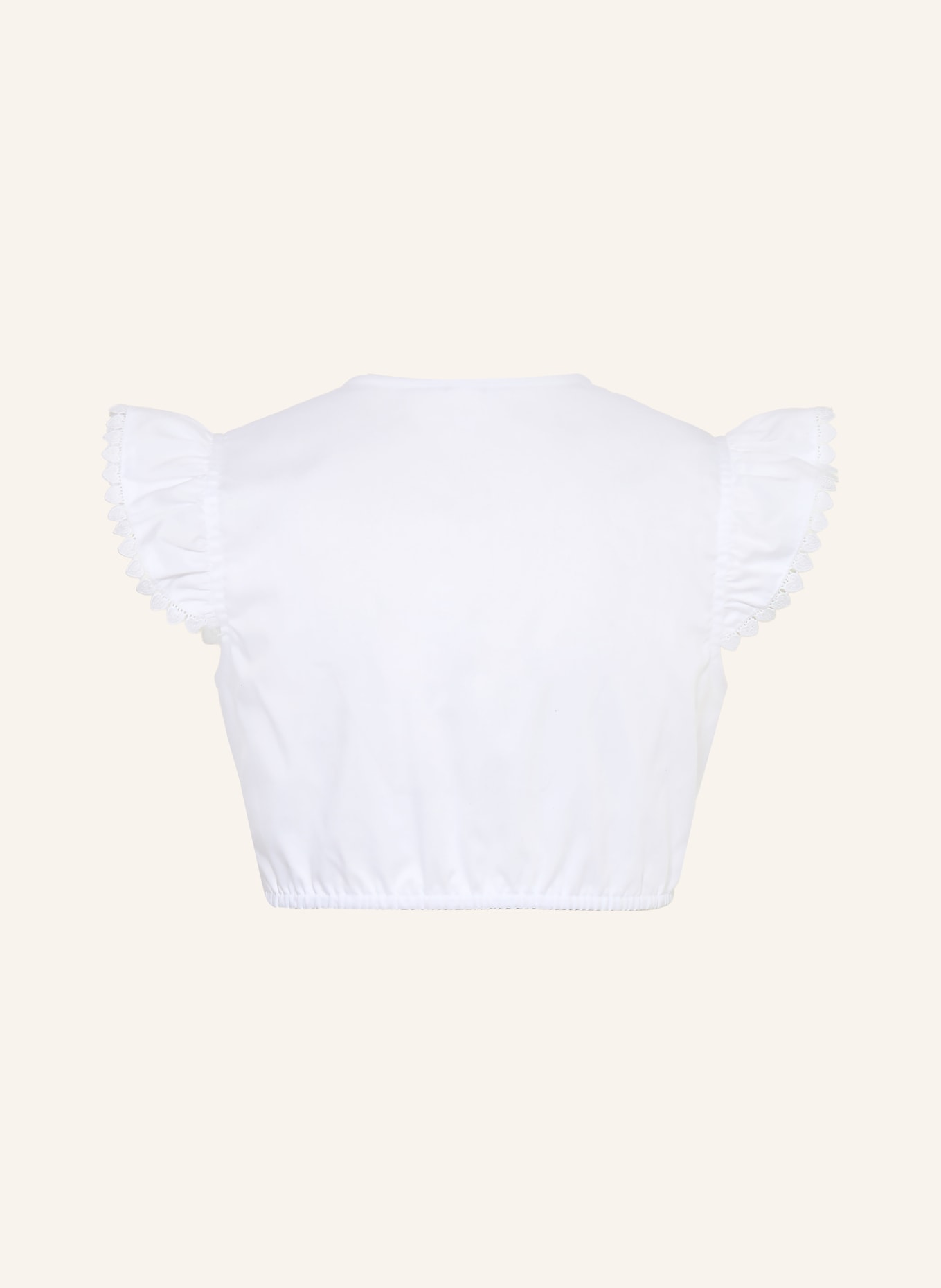 Heimatglück Tracht Dirndlbluse HANNI HERZ: WEISS