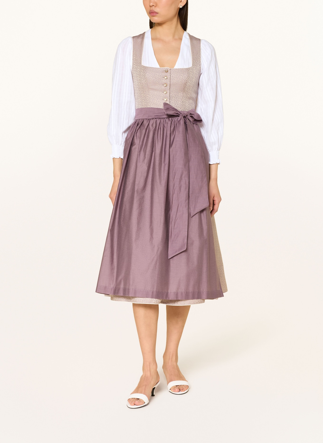 Heimatglück Tracht CHARLOTTE dirndl blouse with 3/4 sleeves: WHITE