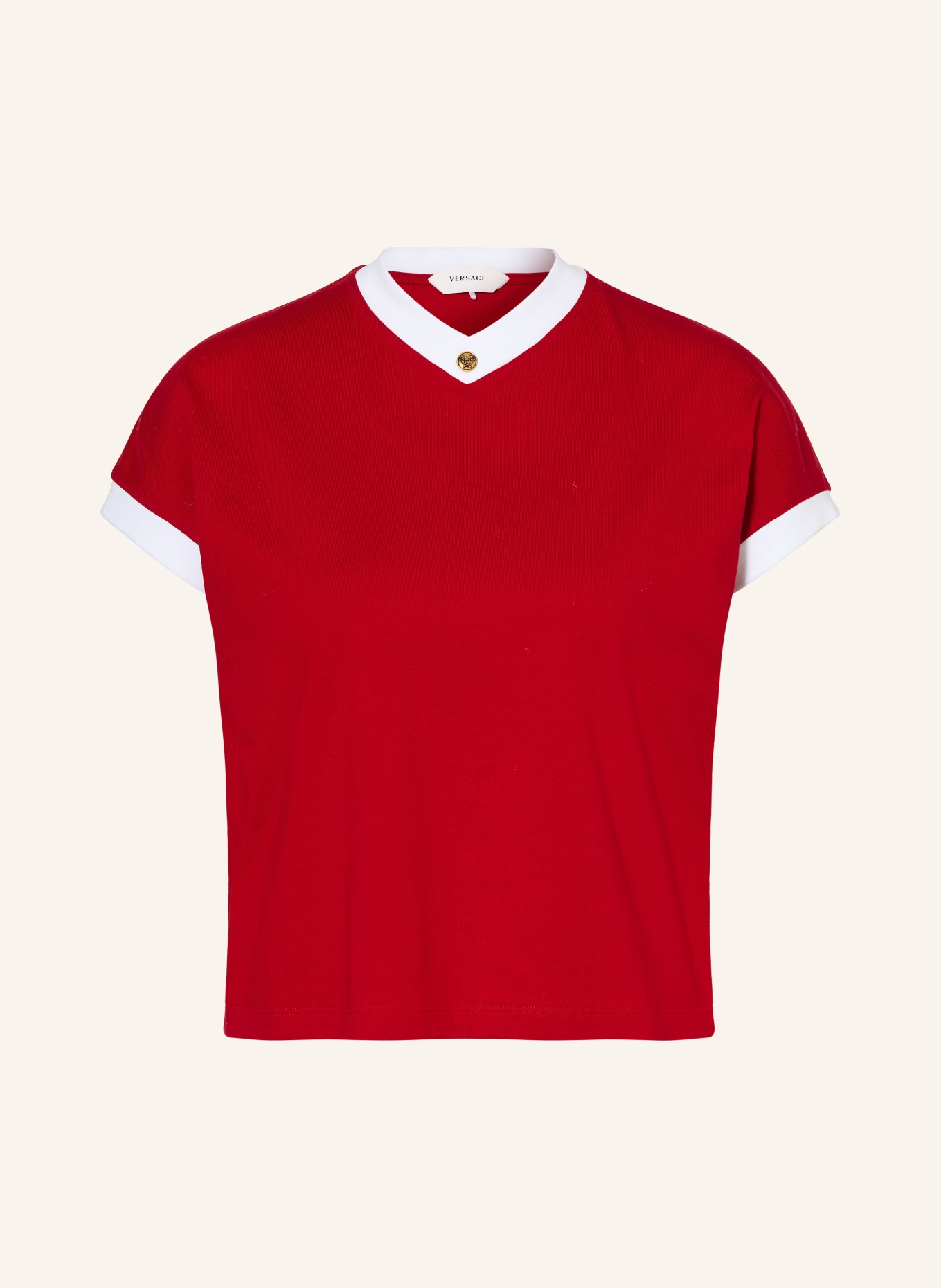 VERSACE T-Shirt: ROT / WEISS