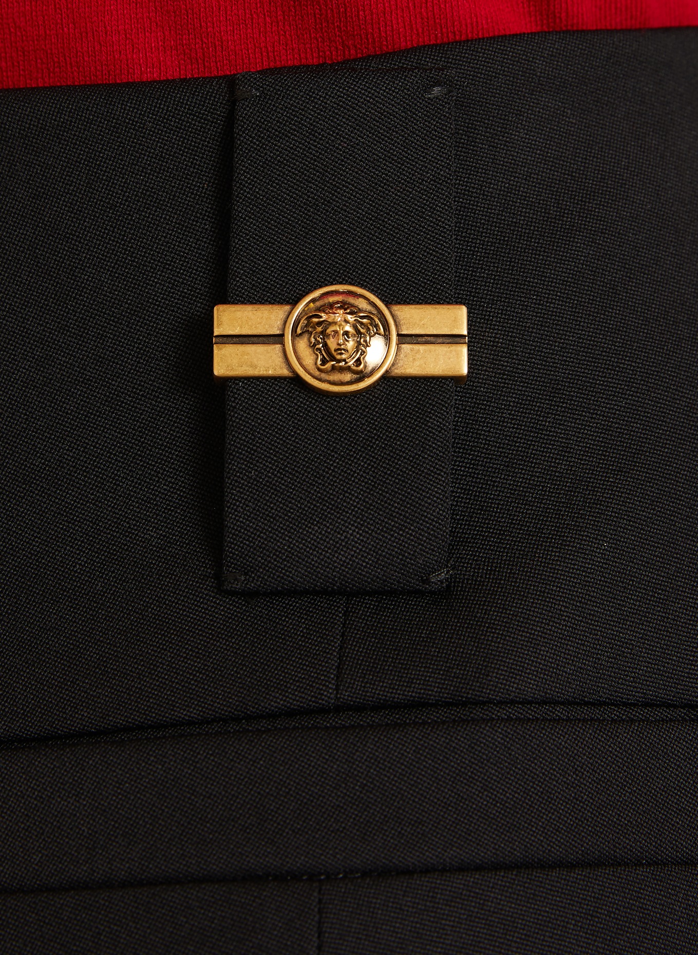 VERSACE spodnie 3/4: CZARNY