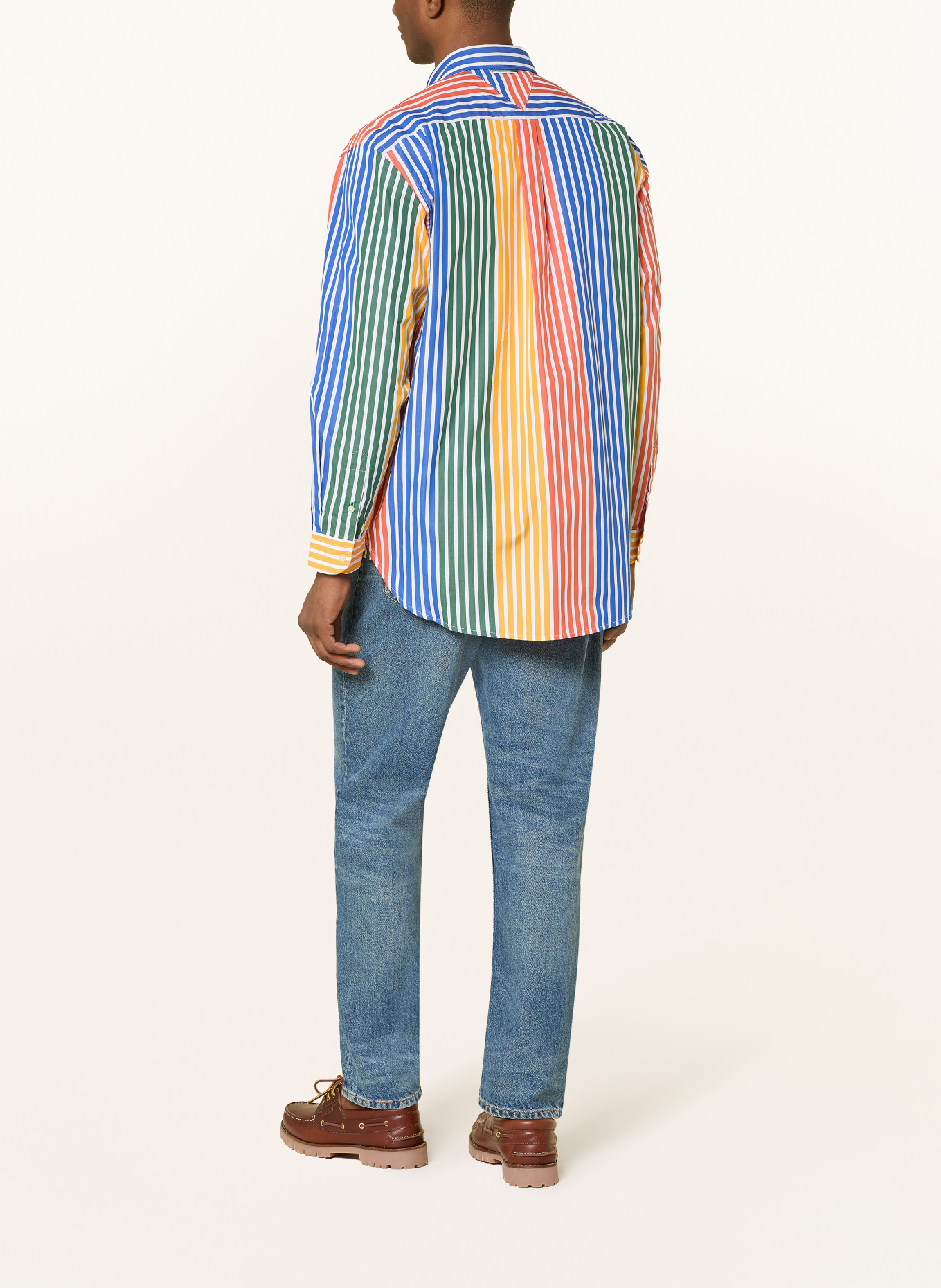 TOMMY HILFIGER Hemd Relaxed Fit: BLAU / DUNKELGELB / DUNKELGRÜN