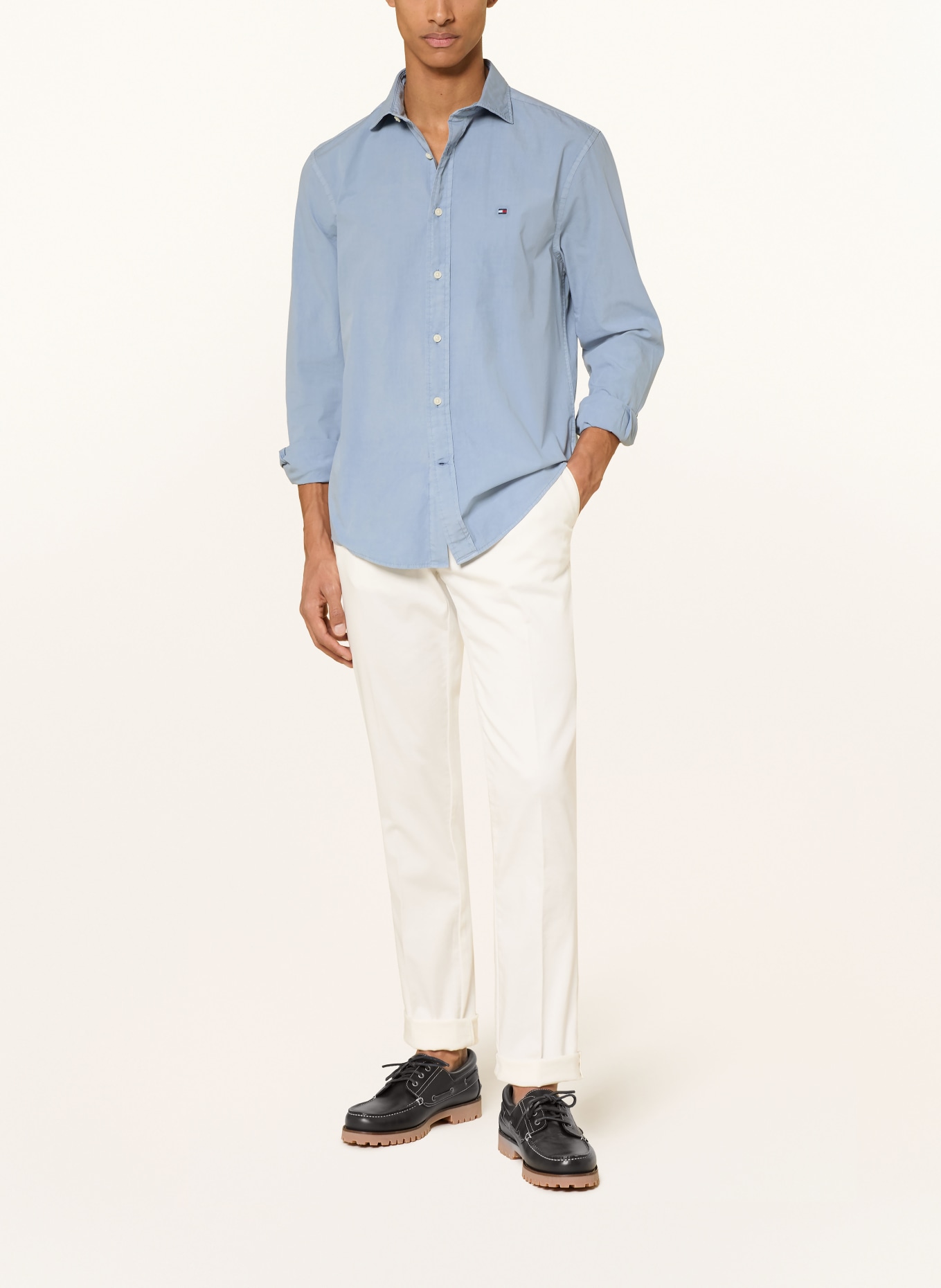 TOMMY HILFIGER Hemd Regular Fit: BLAUGRAU