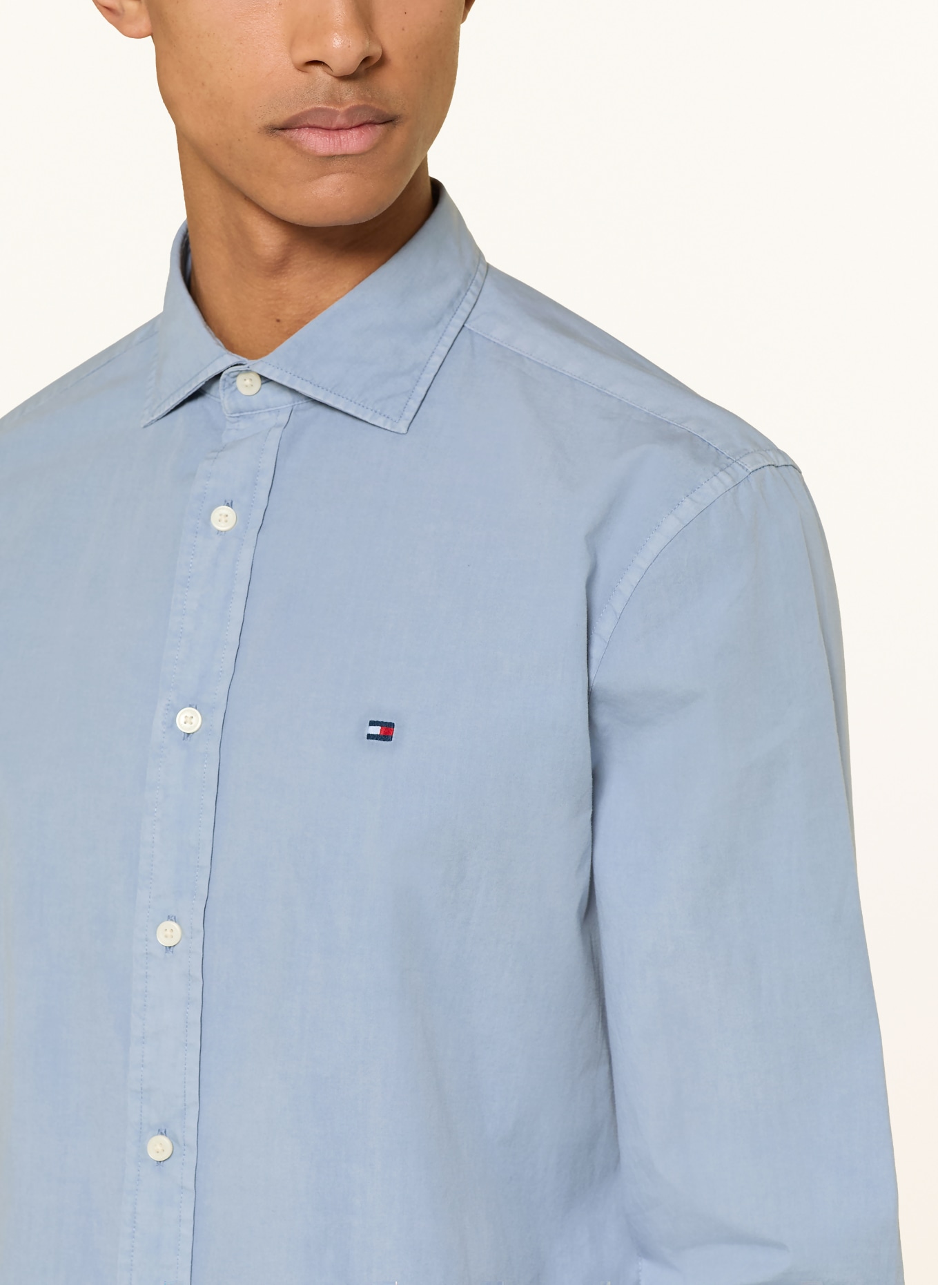 TOMMY HILFIGER Hemd Regular Fit: BLAUGRAU