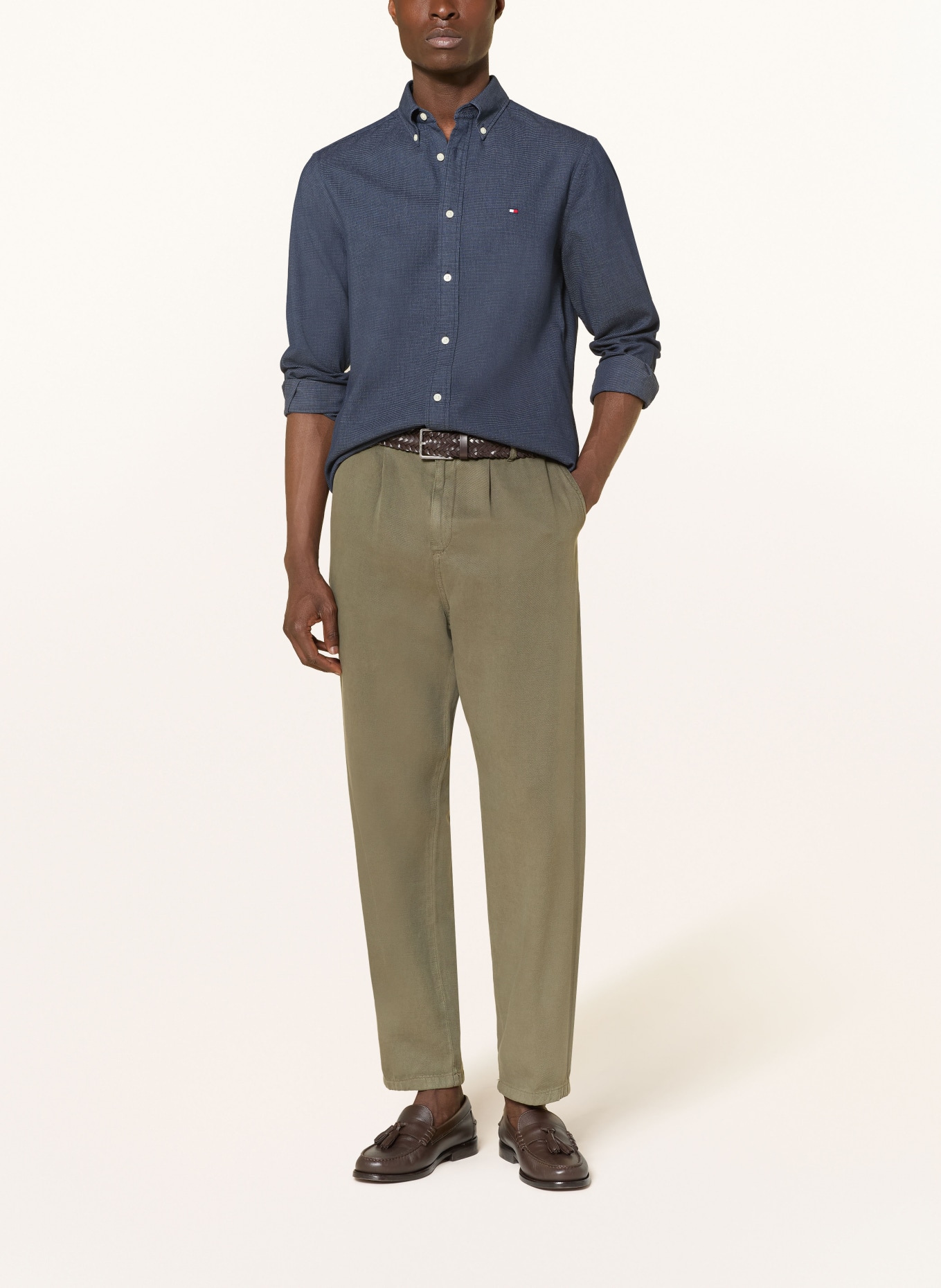 TOMMY HILFIGER Hemd Regular Fit: DUNKELBLAU