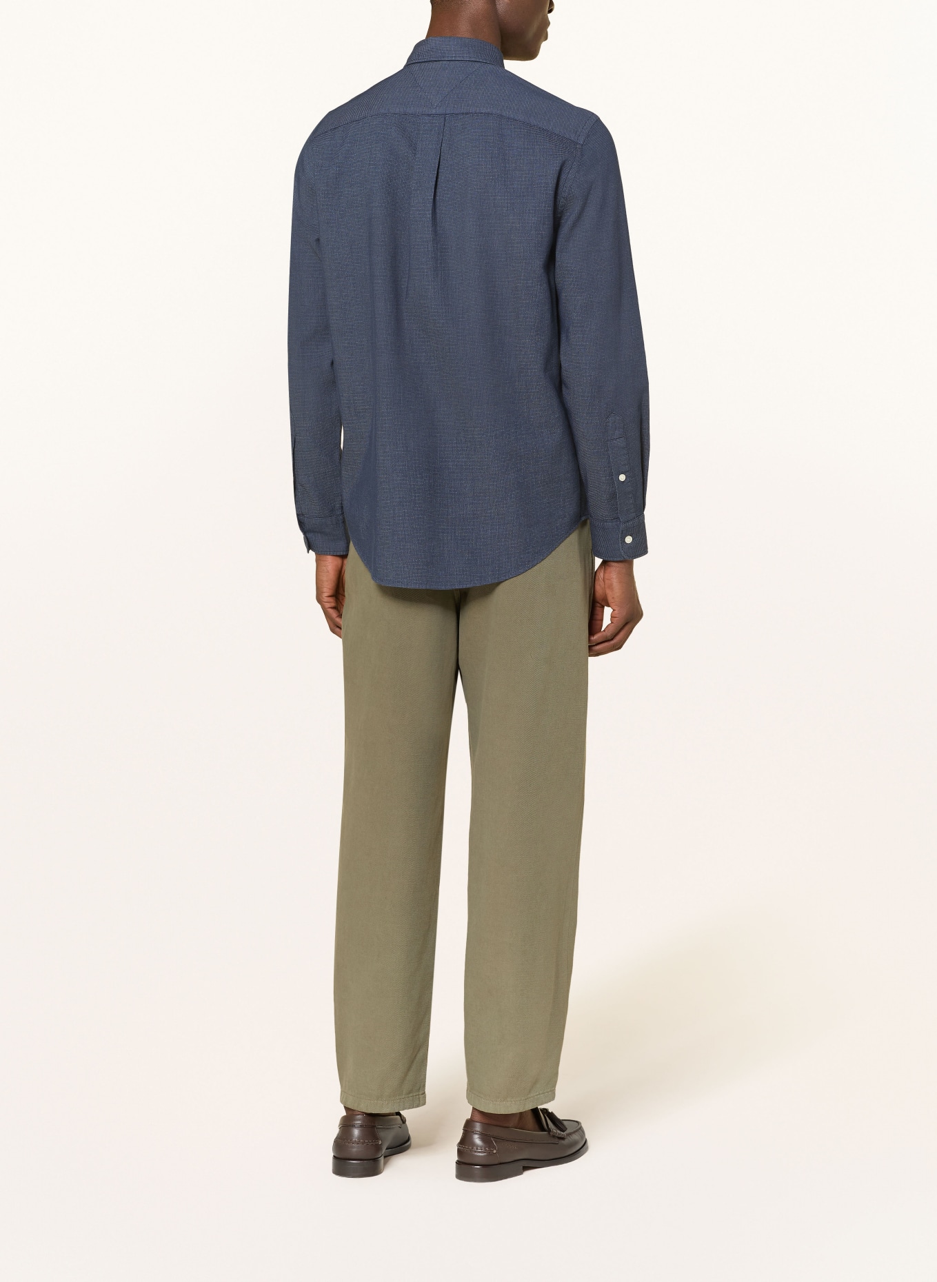 TOMMY HILFIGER Hemd Regular Fit: DUNKELBLAU