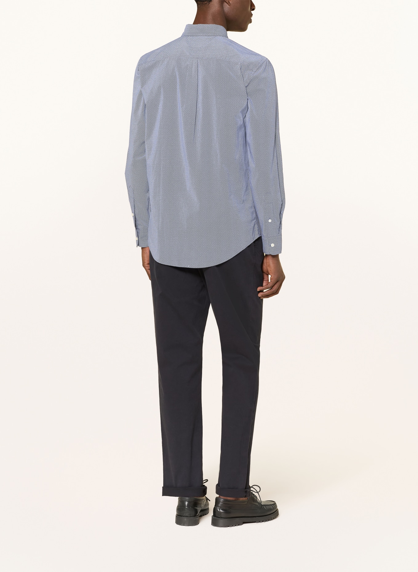 TOMMY HILFIGER Hemd Slim Fit: DUNKELBLAU / WEISS