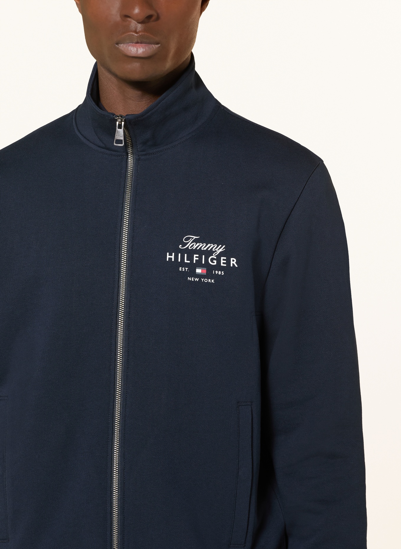 TOMMY HILFIGER sweatjack: DONKERBLAUW