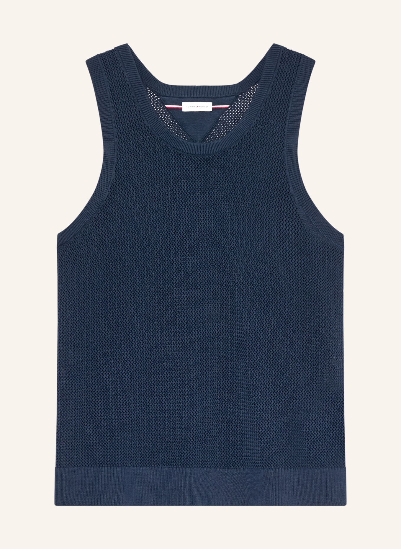 TOMMY HILFIGER Stricktop: DUNKELBLAU