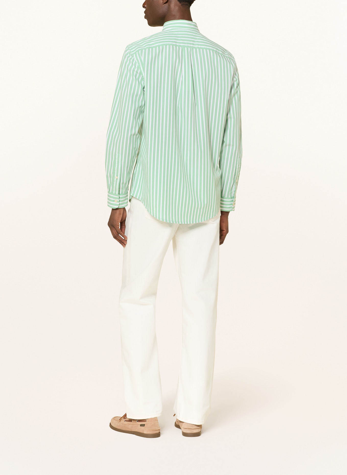 TOMMY HILFIGER Hemd Regular Fit: HELLGRÜN / WEISS