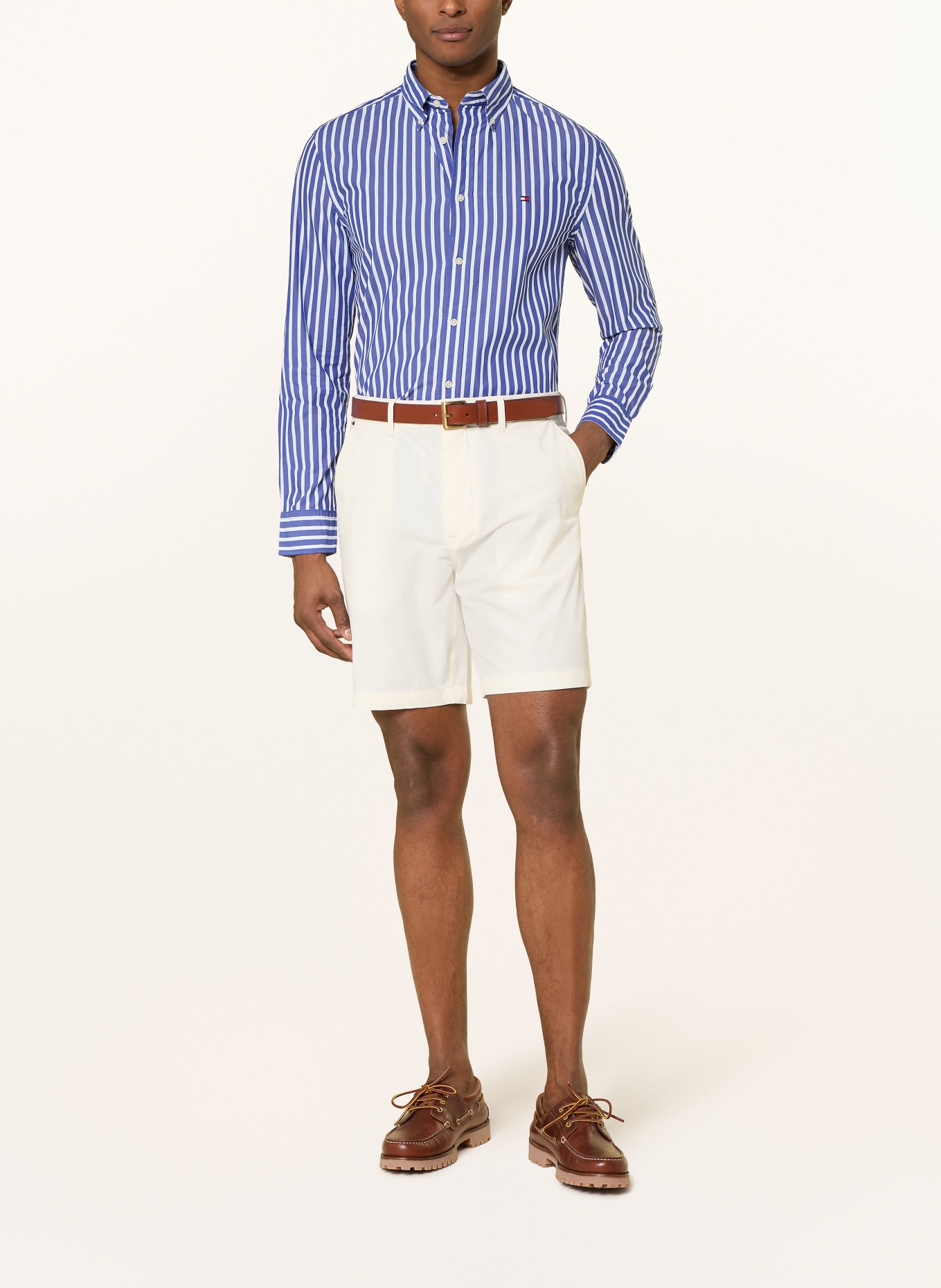 TOMMY HILFIGER Hemd Regular Fit: BLAU / WEISS