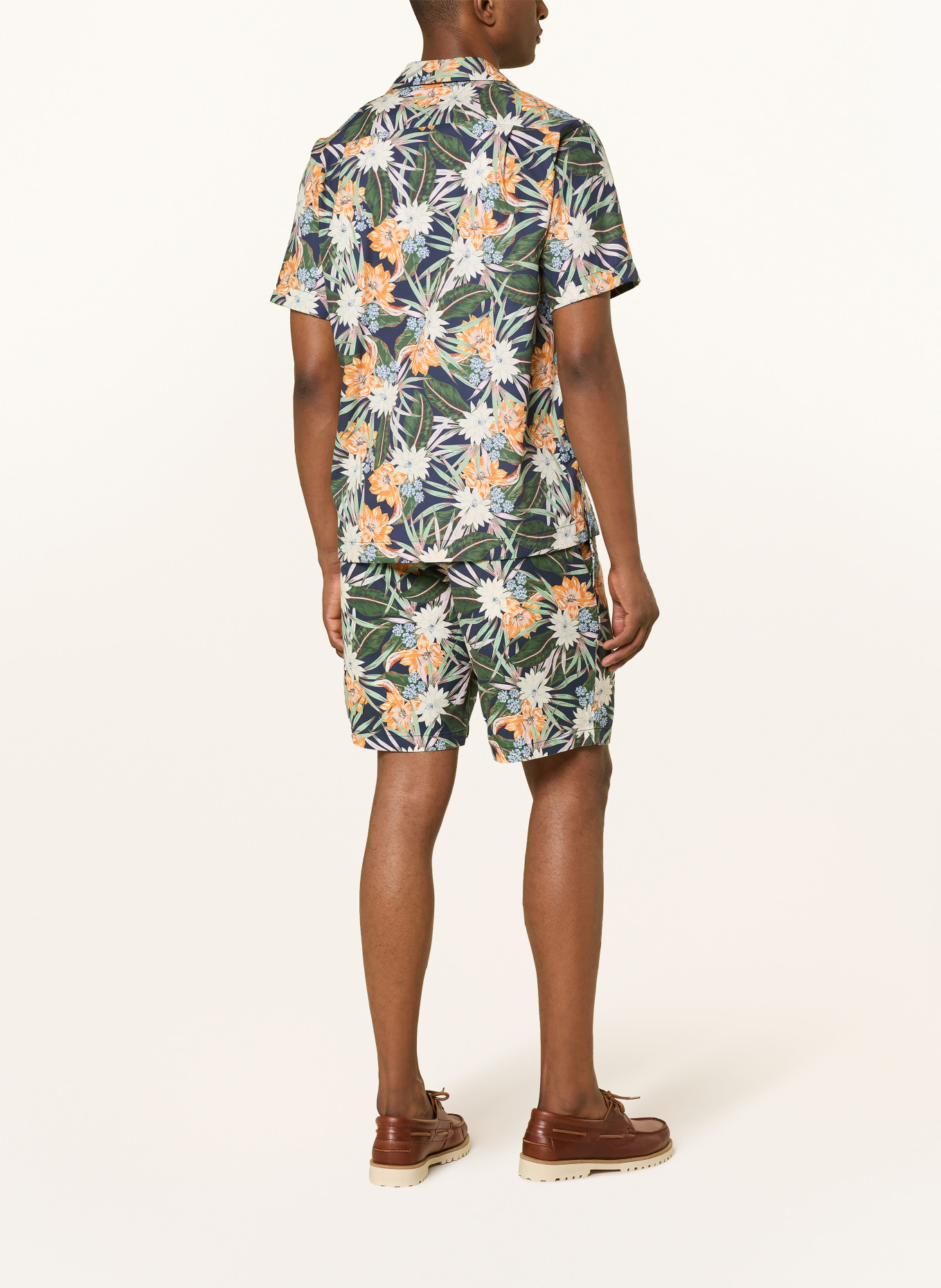 TOMMY HILFIGER Chemise de villégiature coupe classique: VERT / ORANGE FONCÉ / BLEU