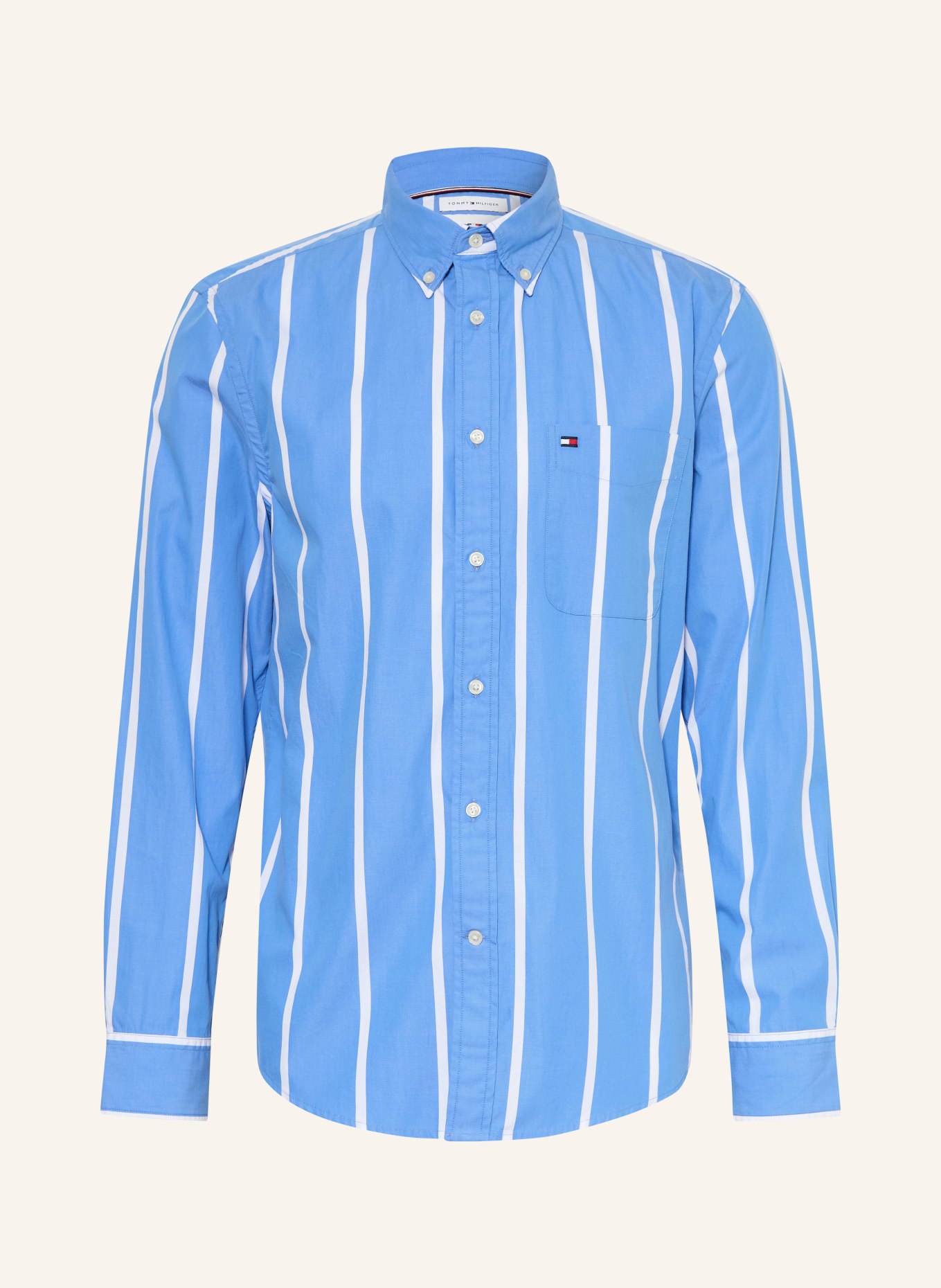 TOMMY HILFIGER Regular fit shirt: BLUE / WHITE
