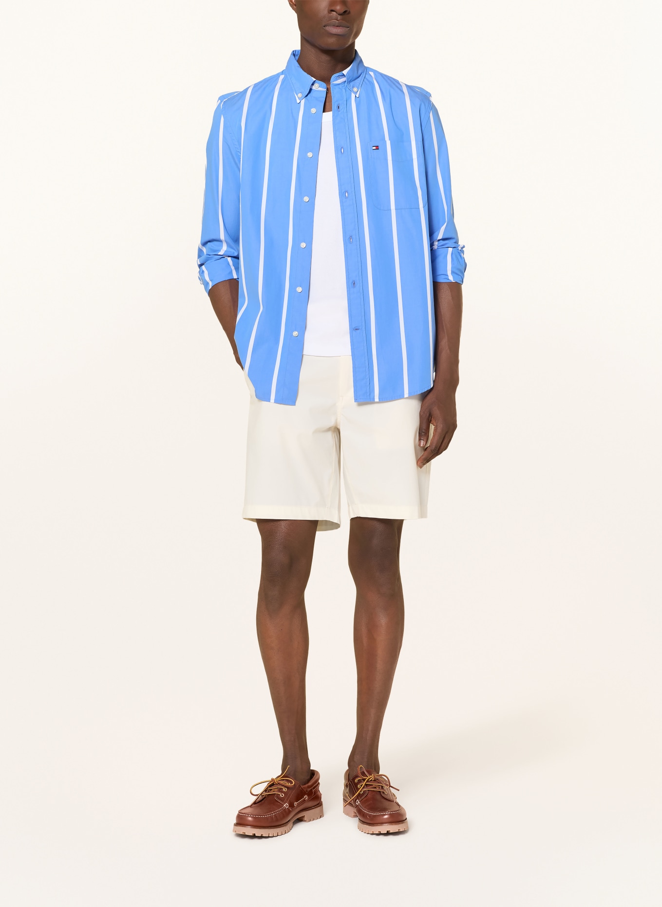 TOMMY HILFIGER Regular fit shirt: BLUE / WHITE