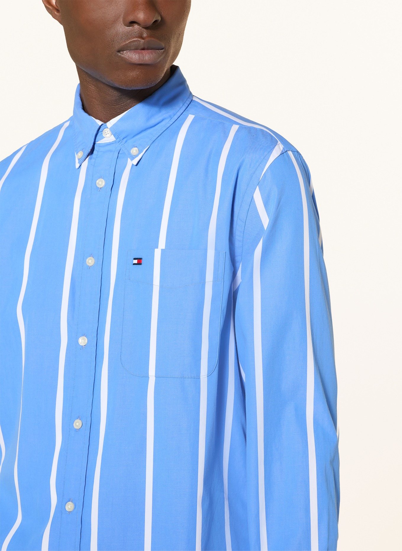 TOMMY HILFIGER Regular fit shirt: BLUE / WHITE