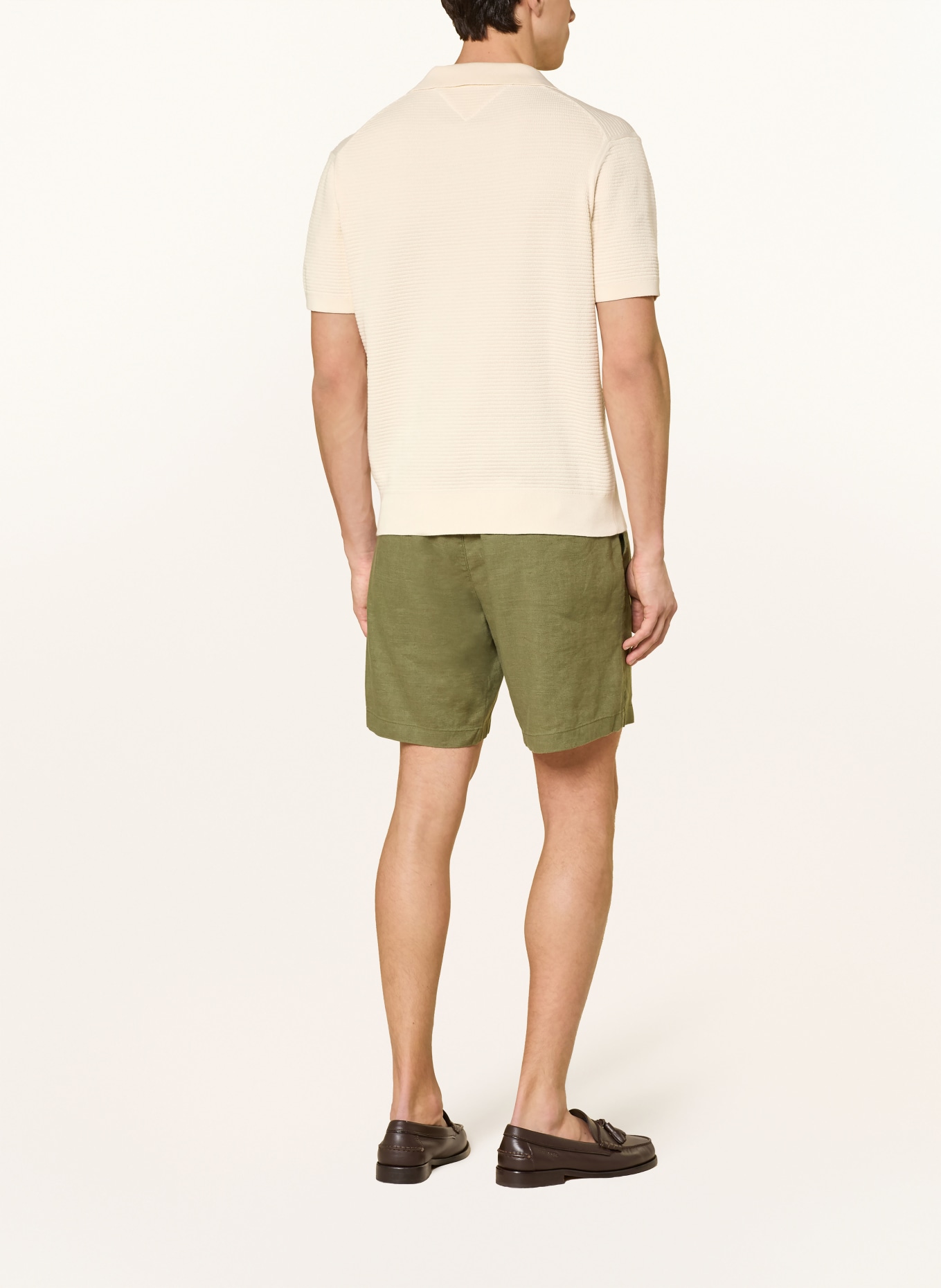 TOMMY HILFIGER knitted polo shirt: CREAM