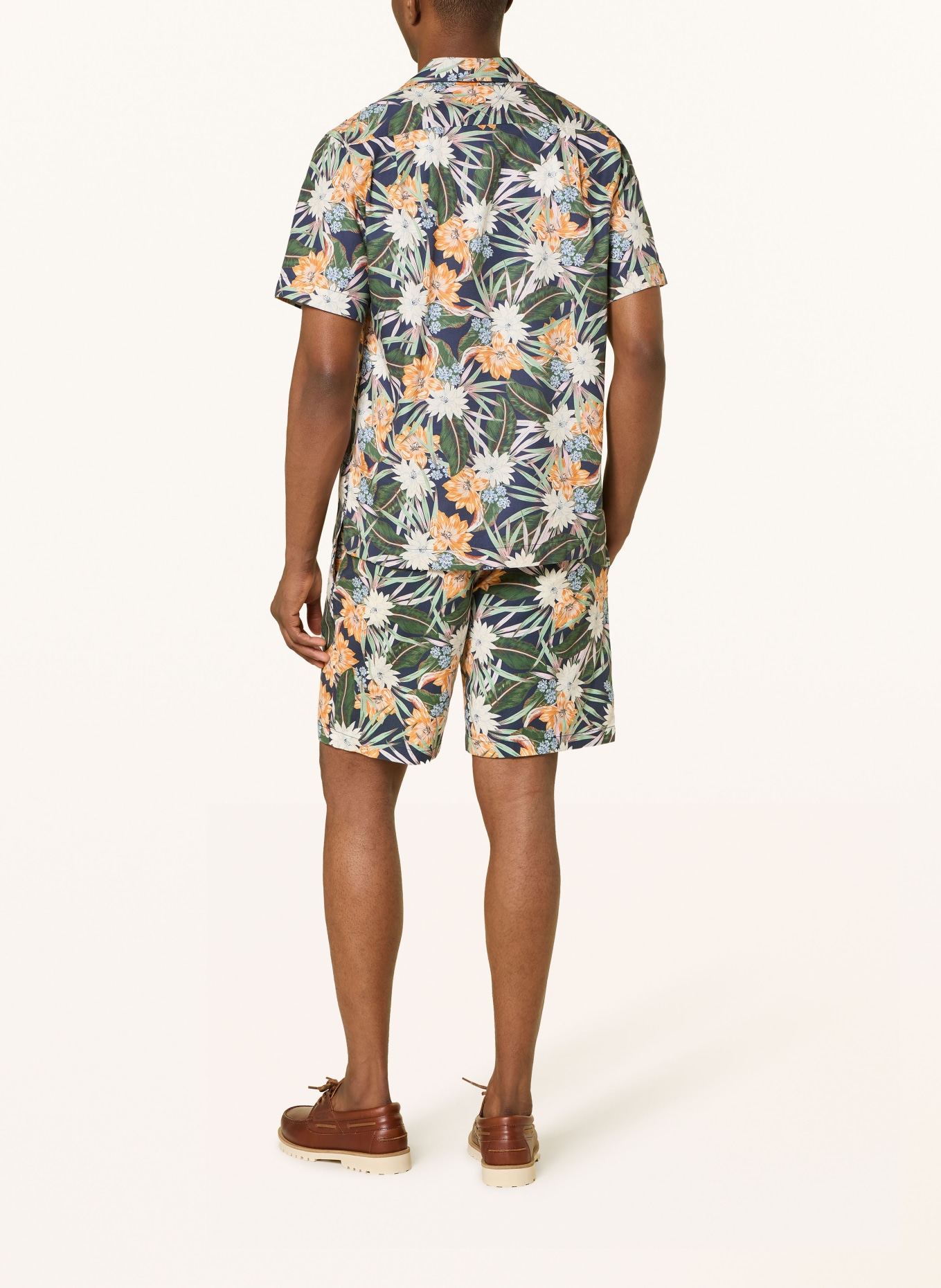 TOMMY HILFIGER Shorts: GRÜN / DUNKELORANGE / BLAU