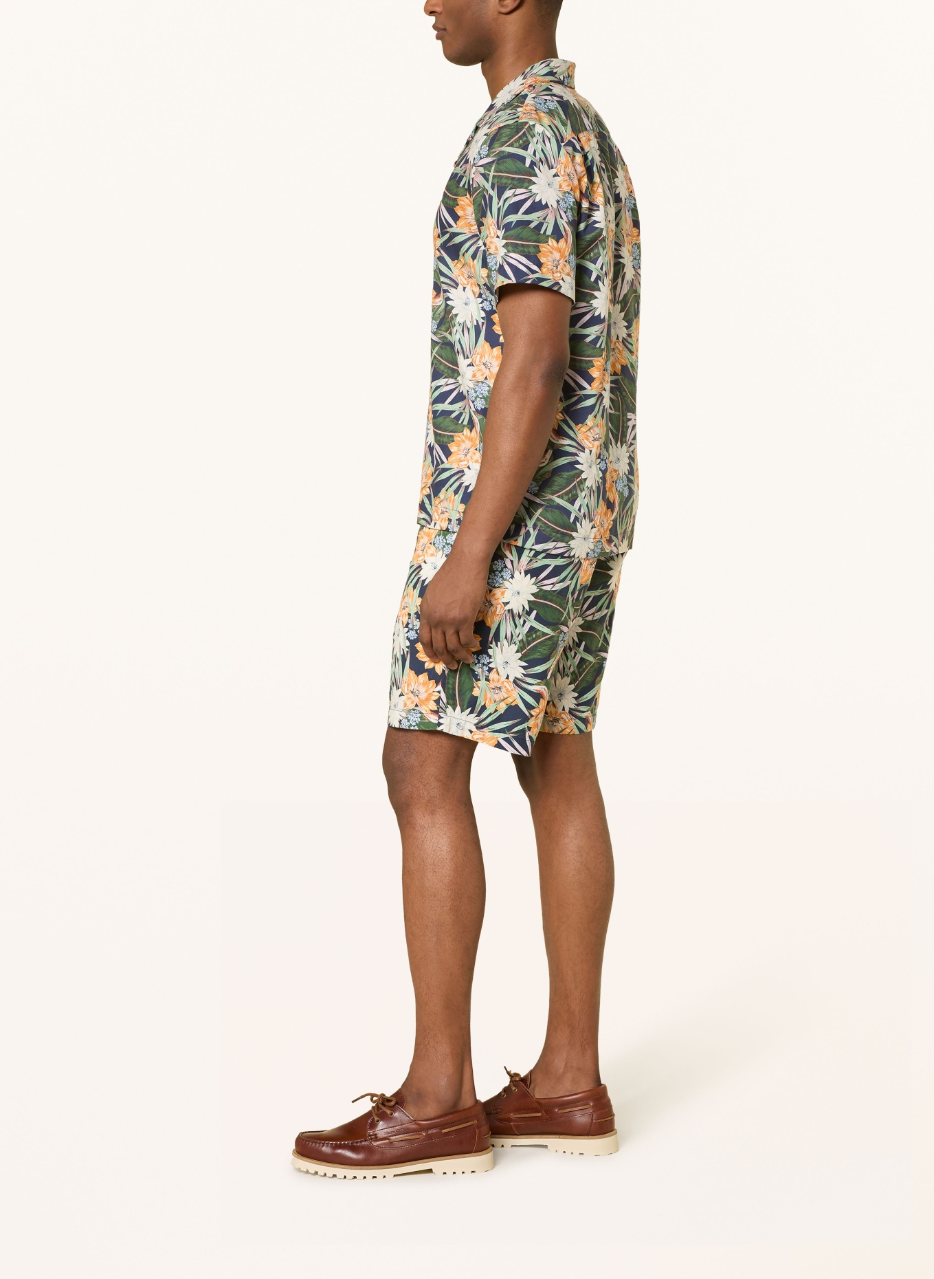 TOMMY HILFIGER Shorts: GRÜN / DUNKELORANGE / BLAU