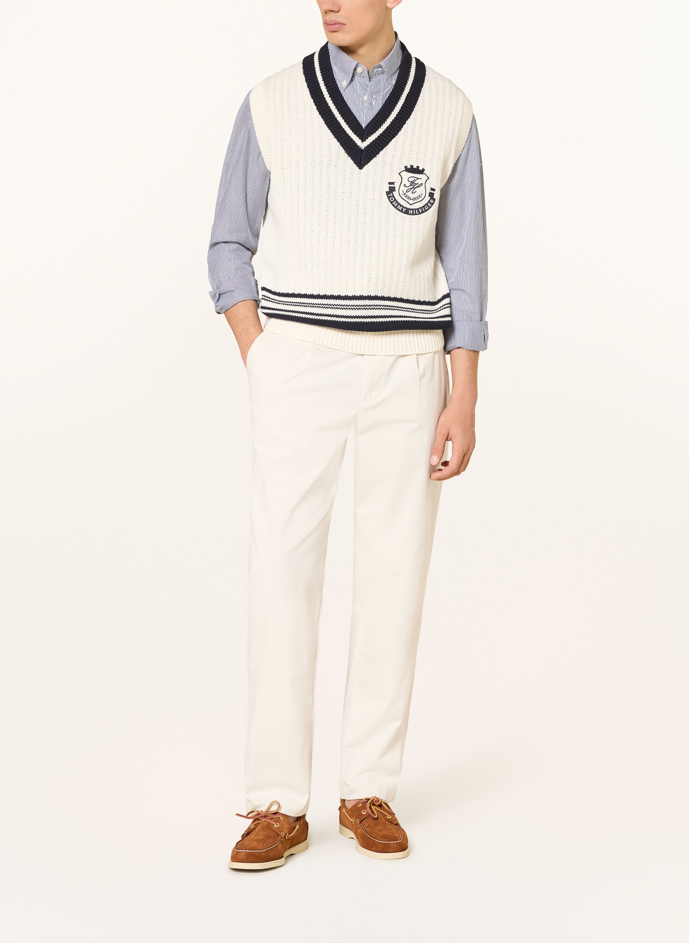 TOMMY HILFIGER Chino HARLEM Regular Tapered Fit: CREME