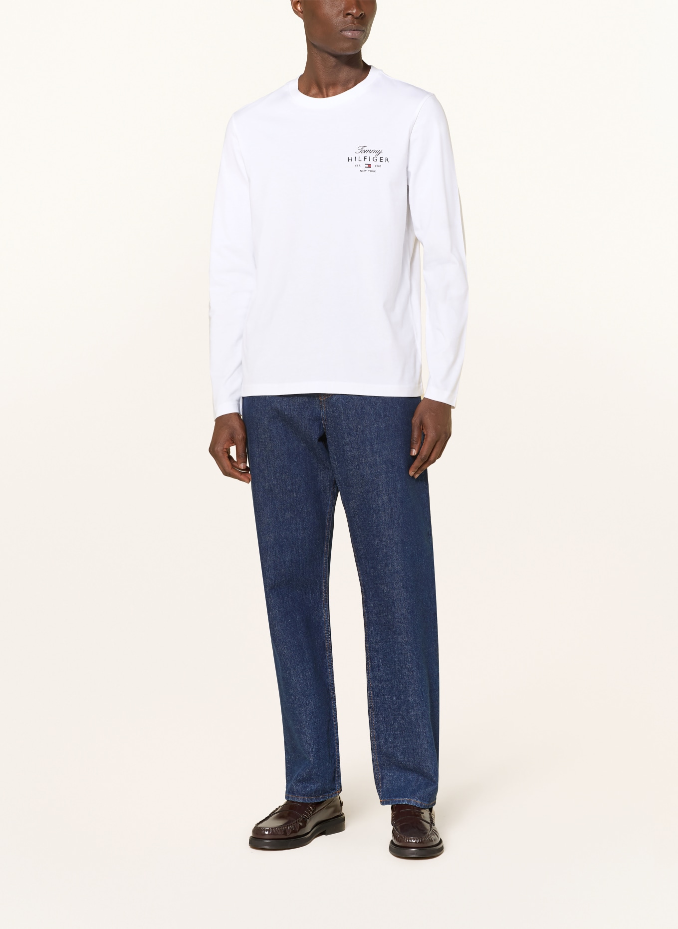 TOMMY HILFIGER long-sleeved shirt: WHITE