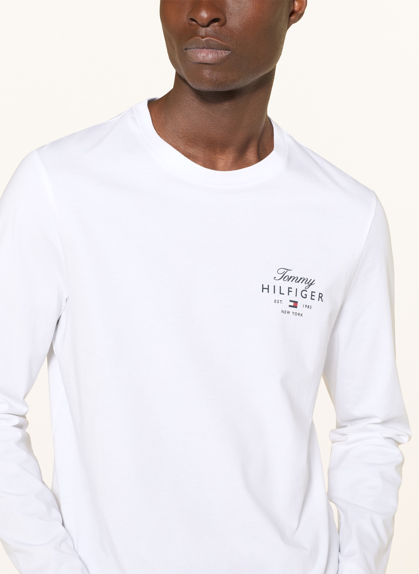 TOMMY HILFIGER long-sleeved shirt: WHITE