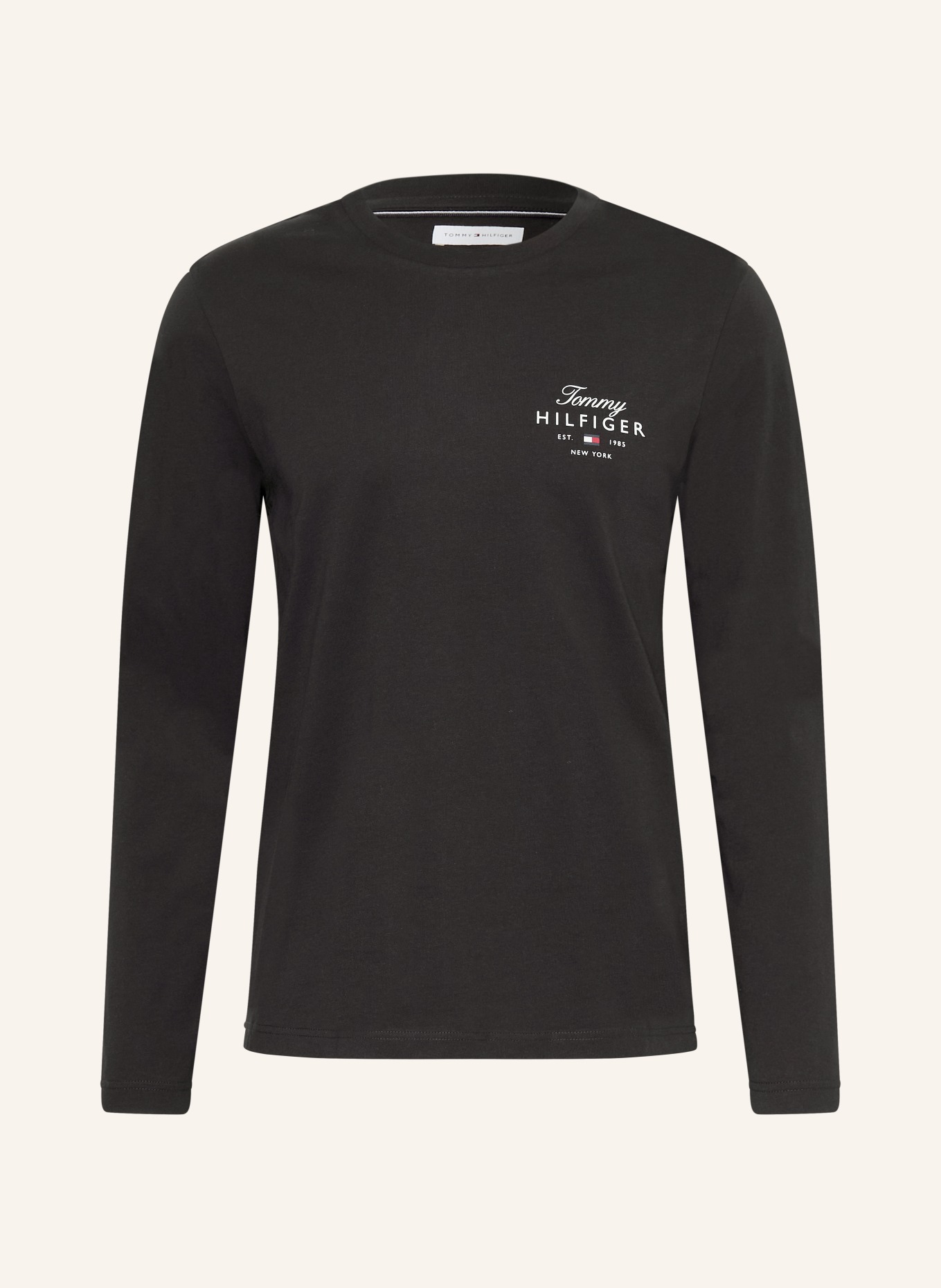 TOMMY HILFIGER long-sleeved shirt: BLACK
