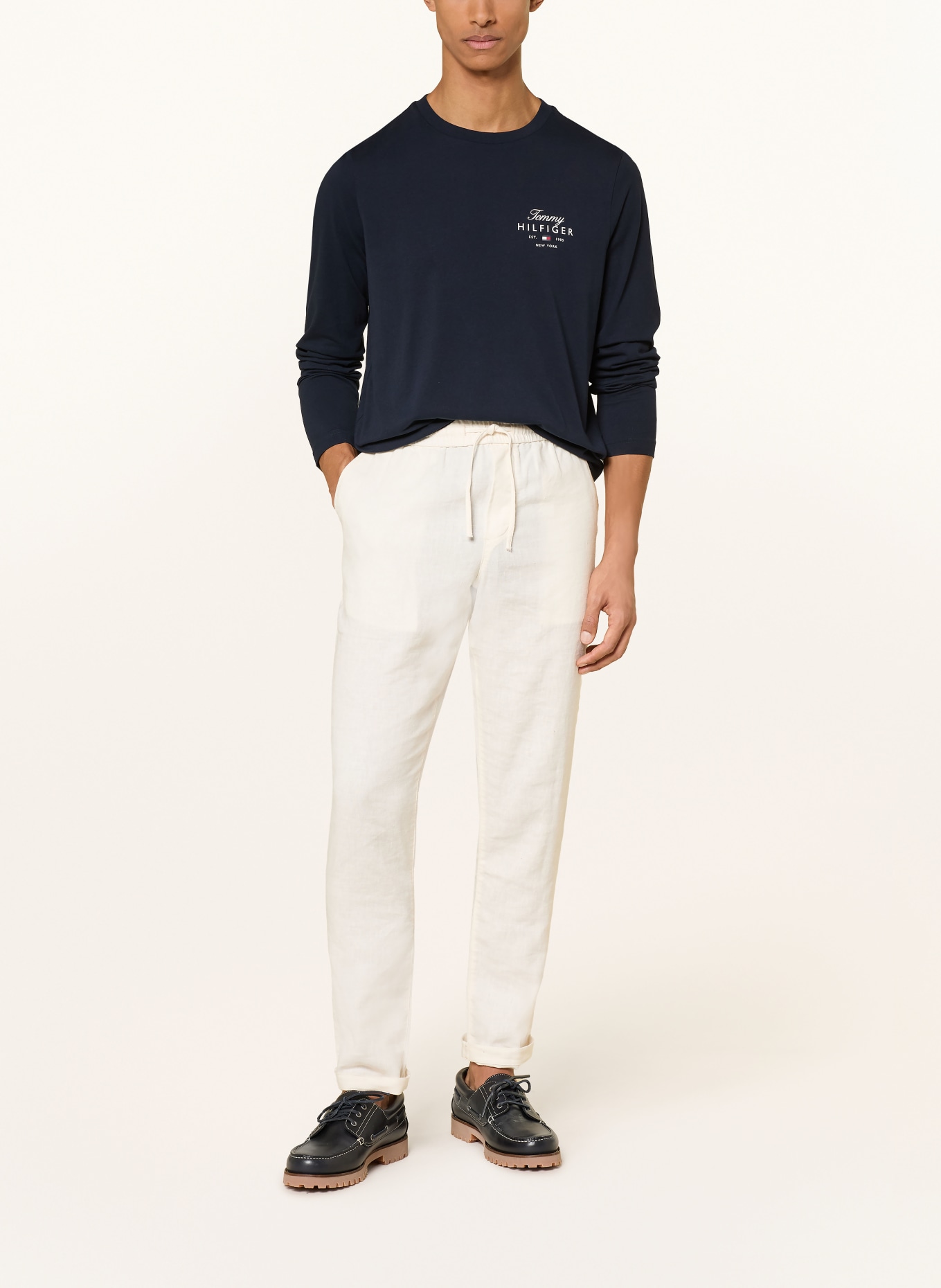 TOMMY HILFIGER long-sleeved shirt: DARK BLUE
