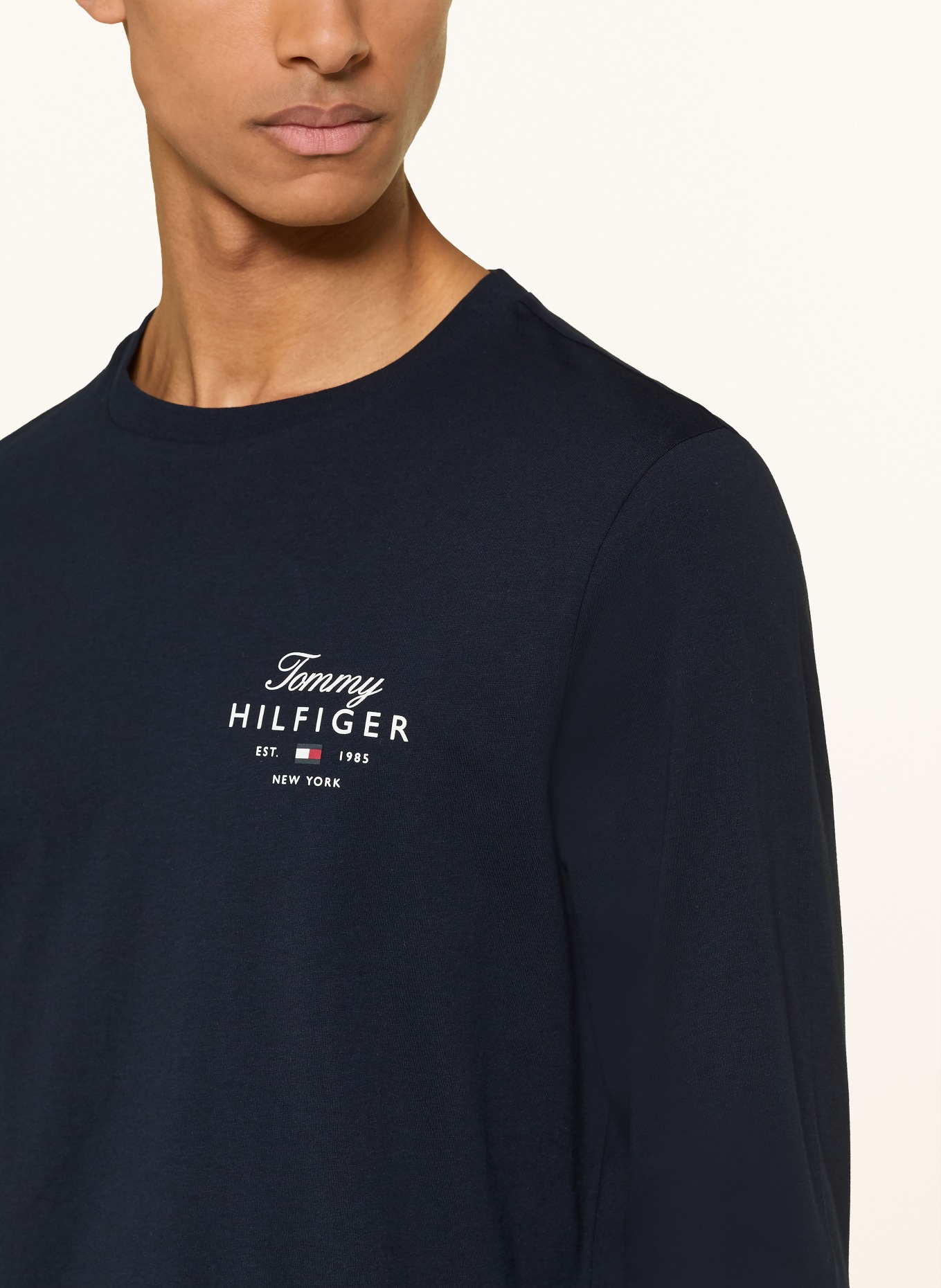 TOMMY HILFIGER long-sleeved shirt: DARK BLUE