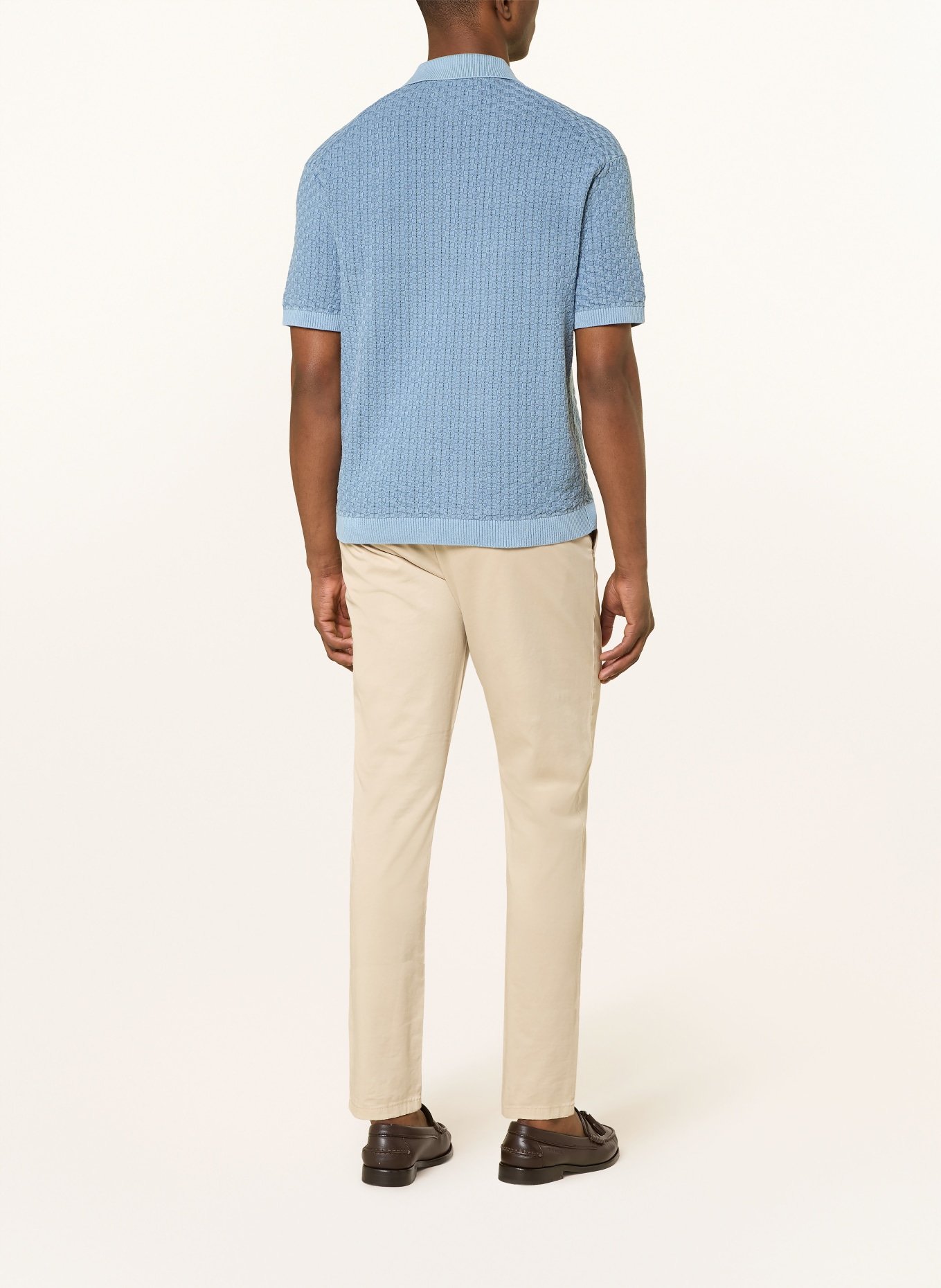 TOMMY HILFIGER Strick-Poloshirt: BLAU