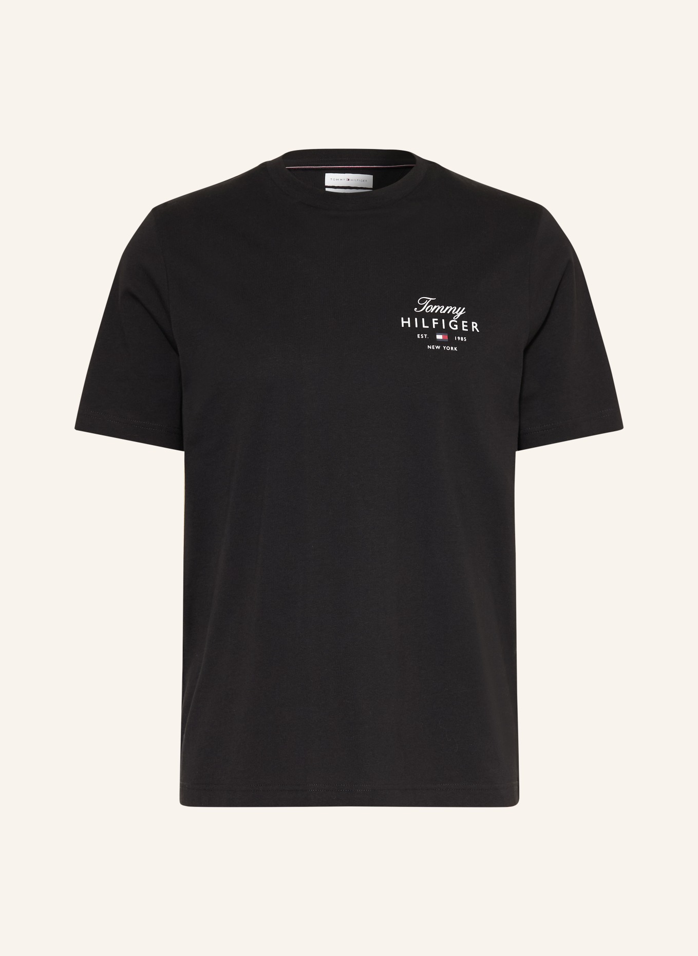 TOMMY HILFIGER tričko: ČERNÁ