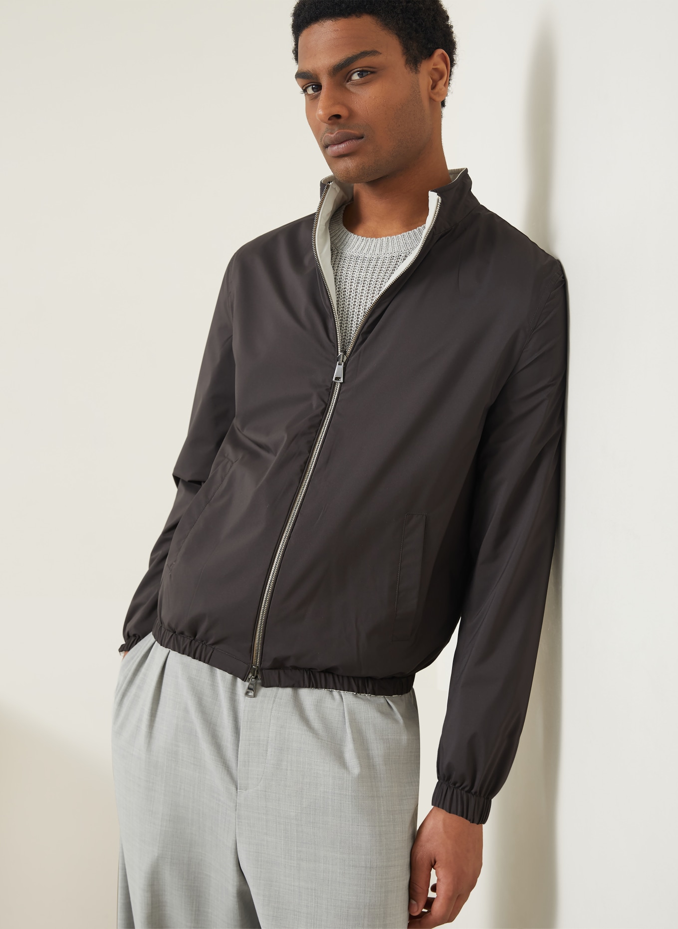 manzoni 24 Kurtka dwustronna: JASNOCZARY / CZARNY