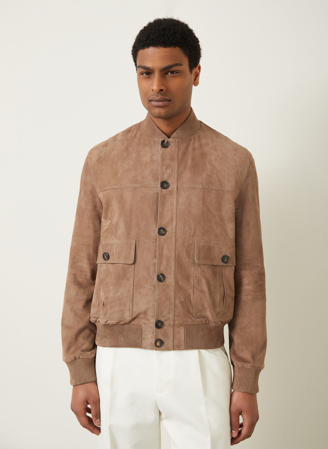 manzoni 24 Lederjacke: HELLBRAUN