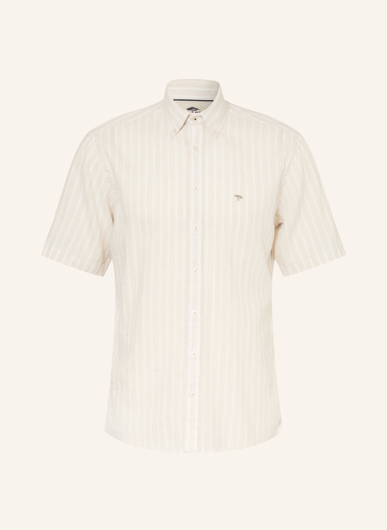 FYNCH-HATTON Lněná košile Comfort Fit: KRÉMOVÁ / BÍLÁ