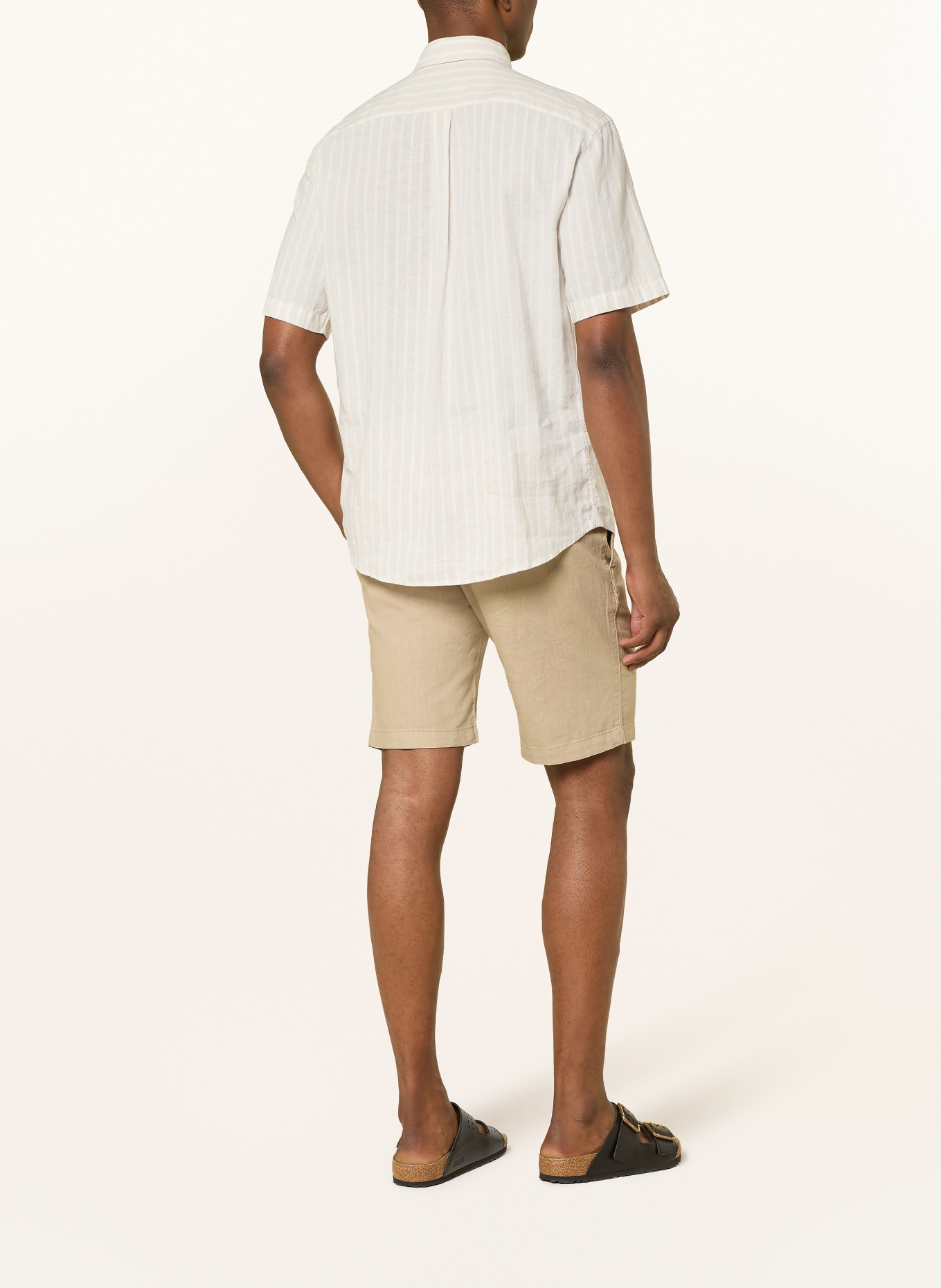 FYNCH-HATTON Lněná košile Comfort Fit: KRÉMOVÁ / BÍLÁ