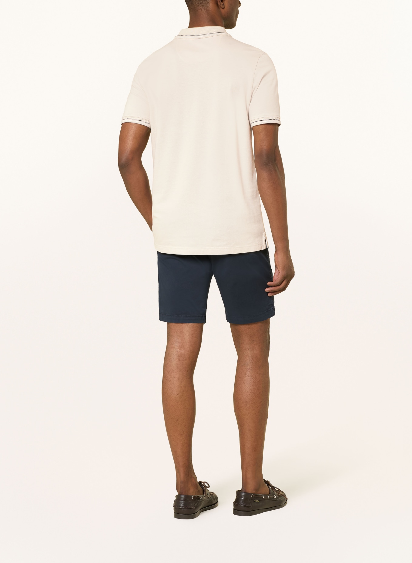 FYNCH-HATTON piqué polo shirt: CREAM / DARK BLUE / WHITE