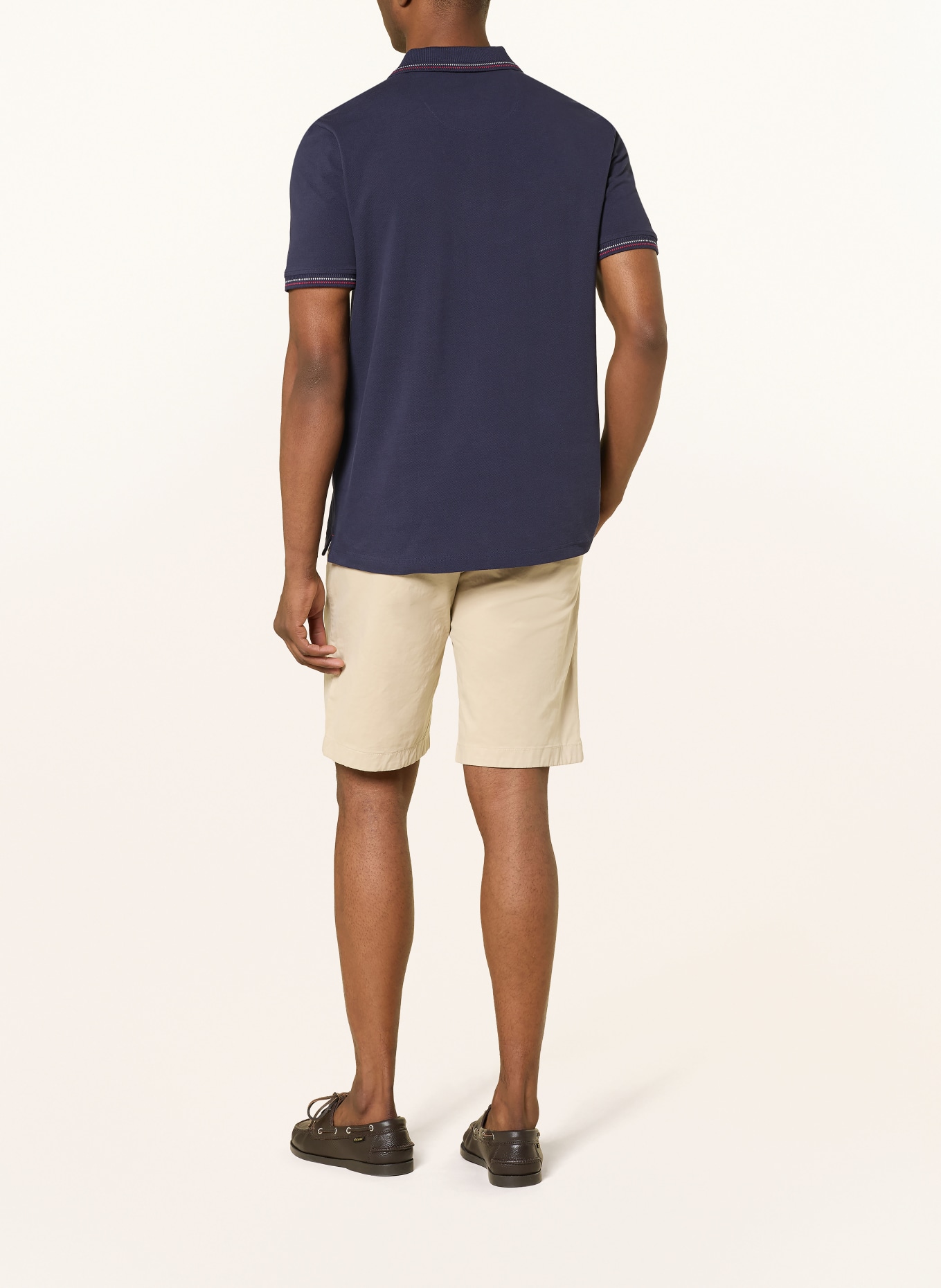 FYNCH-HATTON piqué polo shirt: DARK BLUE / RED / WHITE