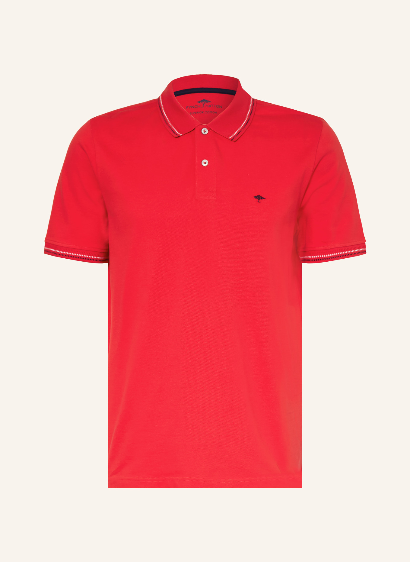 FYNCH-HATTON piqué polo shirt: RED / DARK BLUE / WHITE