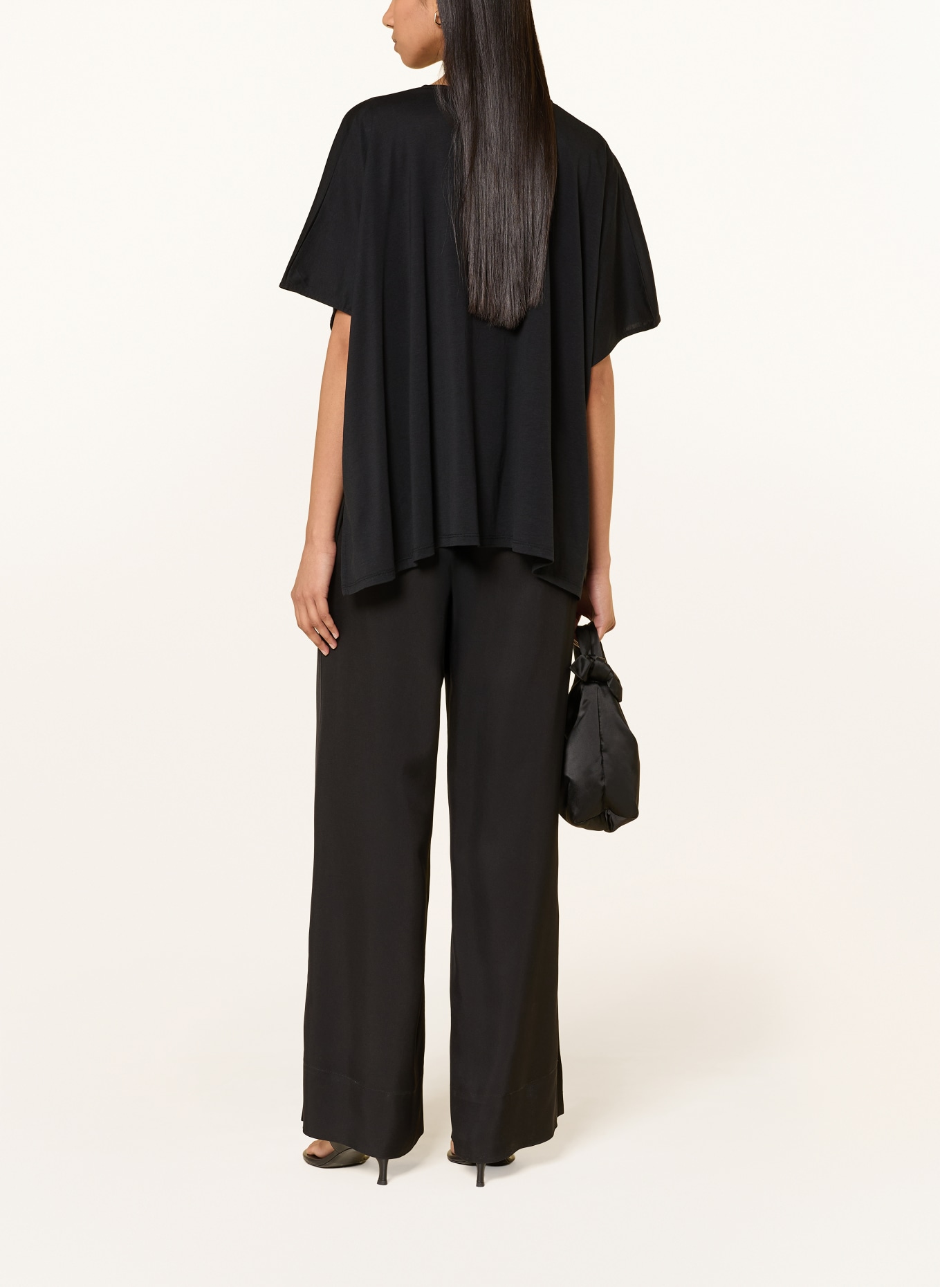 ELENA MIRO Oversized shirt: ZWART