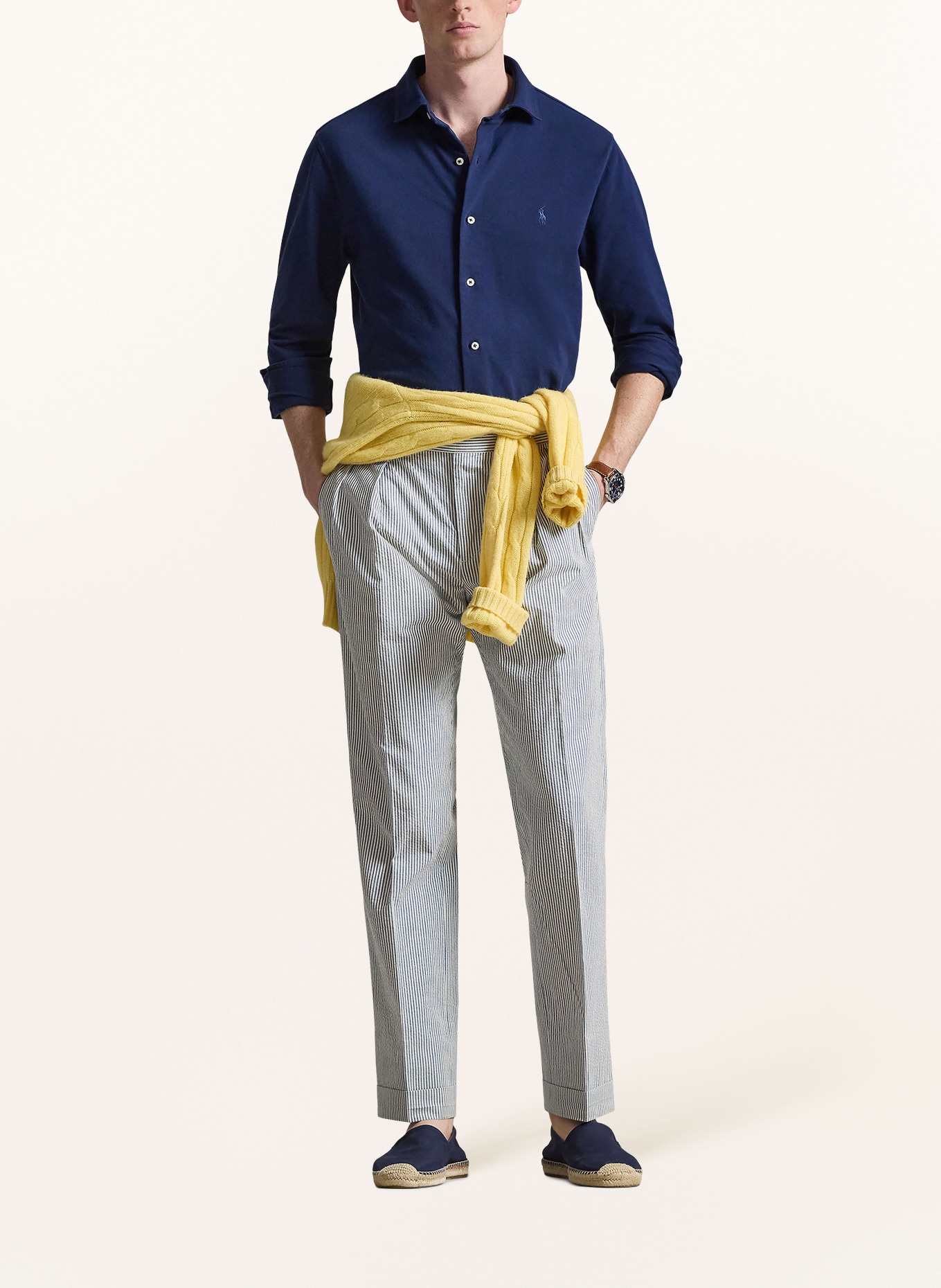 POLO RALPH LAUREN Chemise en maille Comfort Fit: BLEU FONCÉ