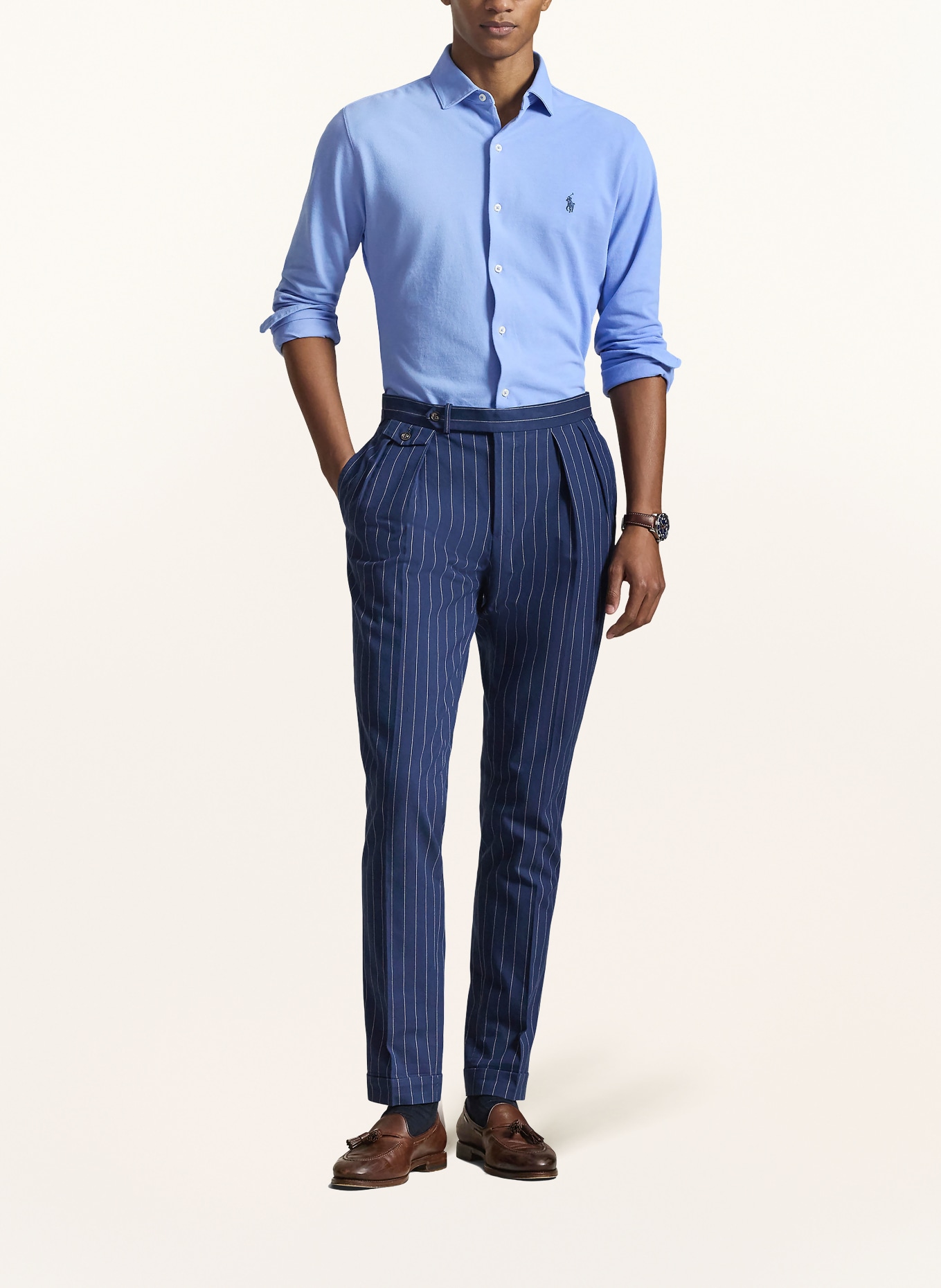 POLO RALPH LAUREN Strickhemd Comfort Fit: HELLBLAU