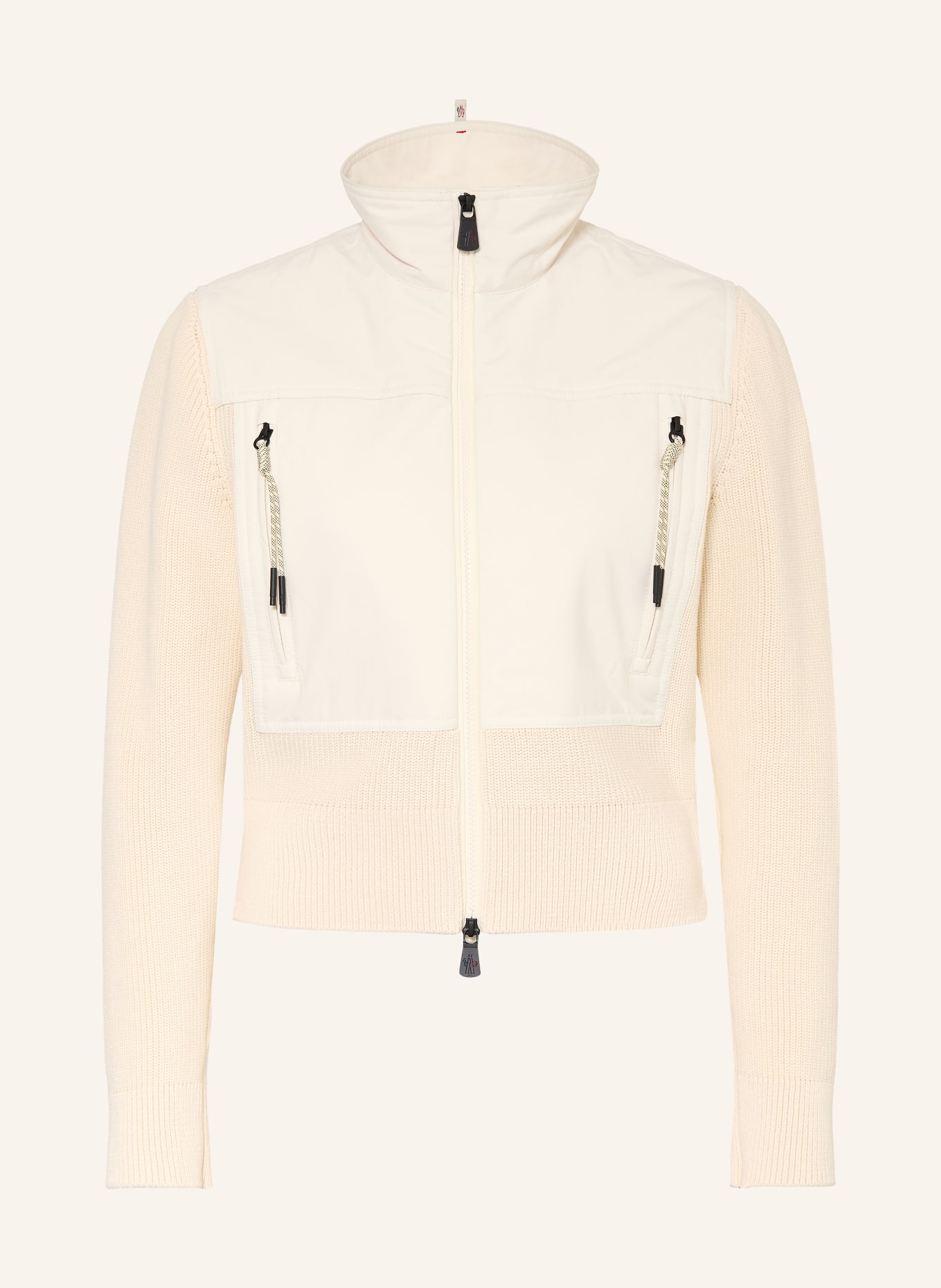 MONCLER GRENOBLE Cardigan en mélange de matières: CRÈME