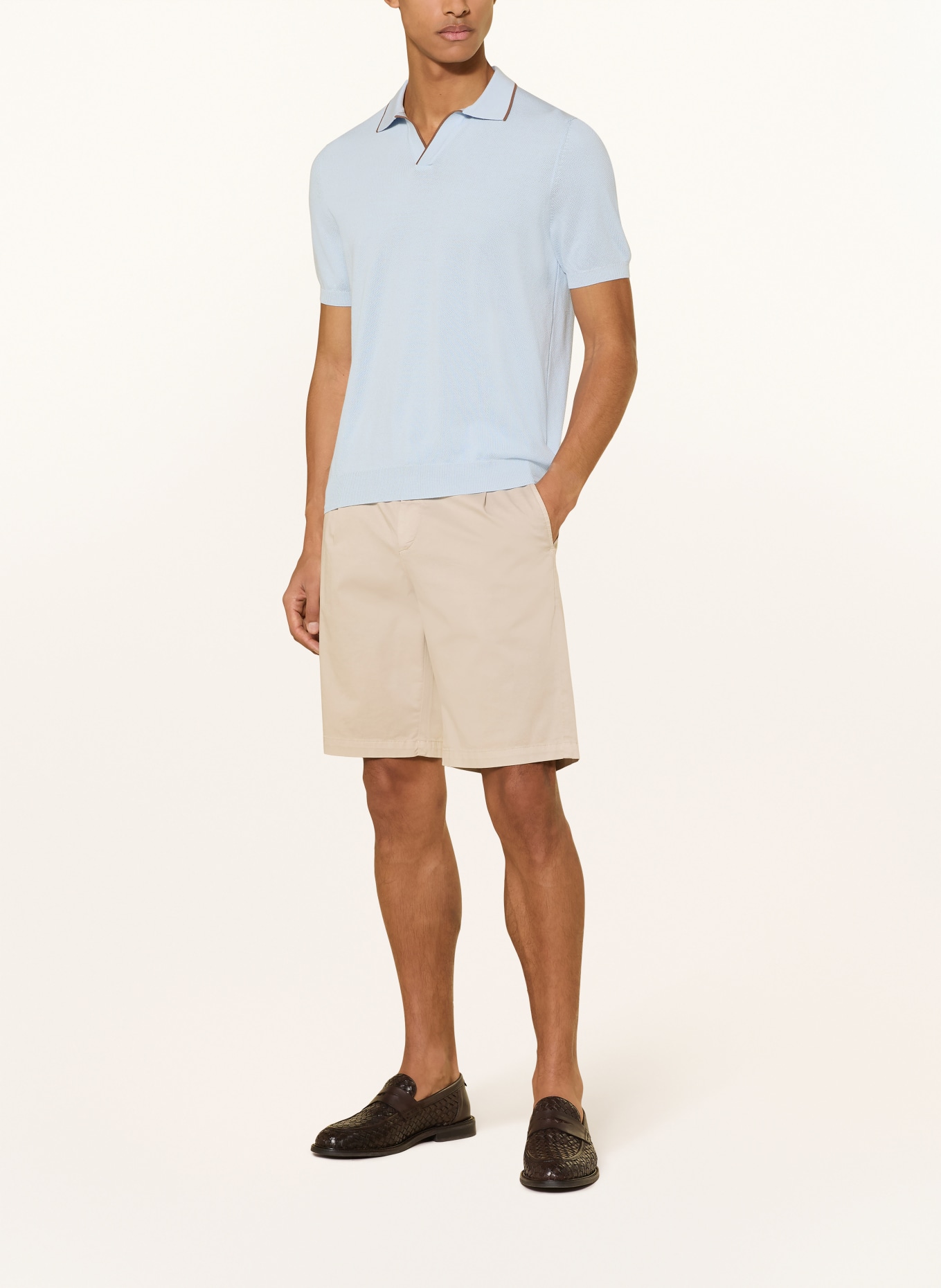 GRAN SASSO Polo piqué: BLEU CLAIR