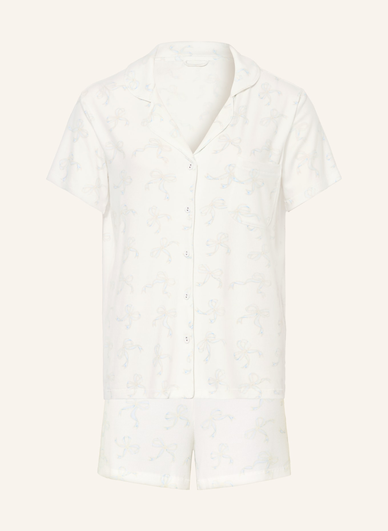 SKIMS Shorty-pyjama SOFT LOUNGE: IVORY PEARL BOWS PRI