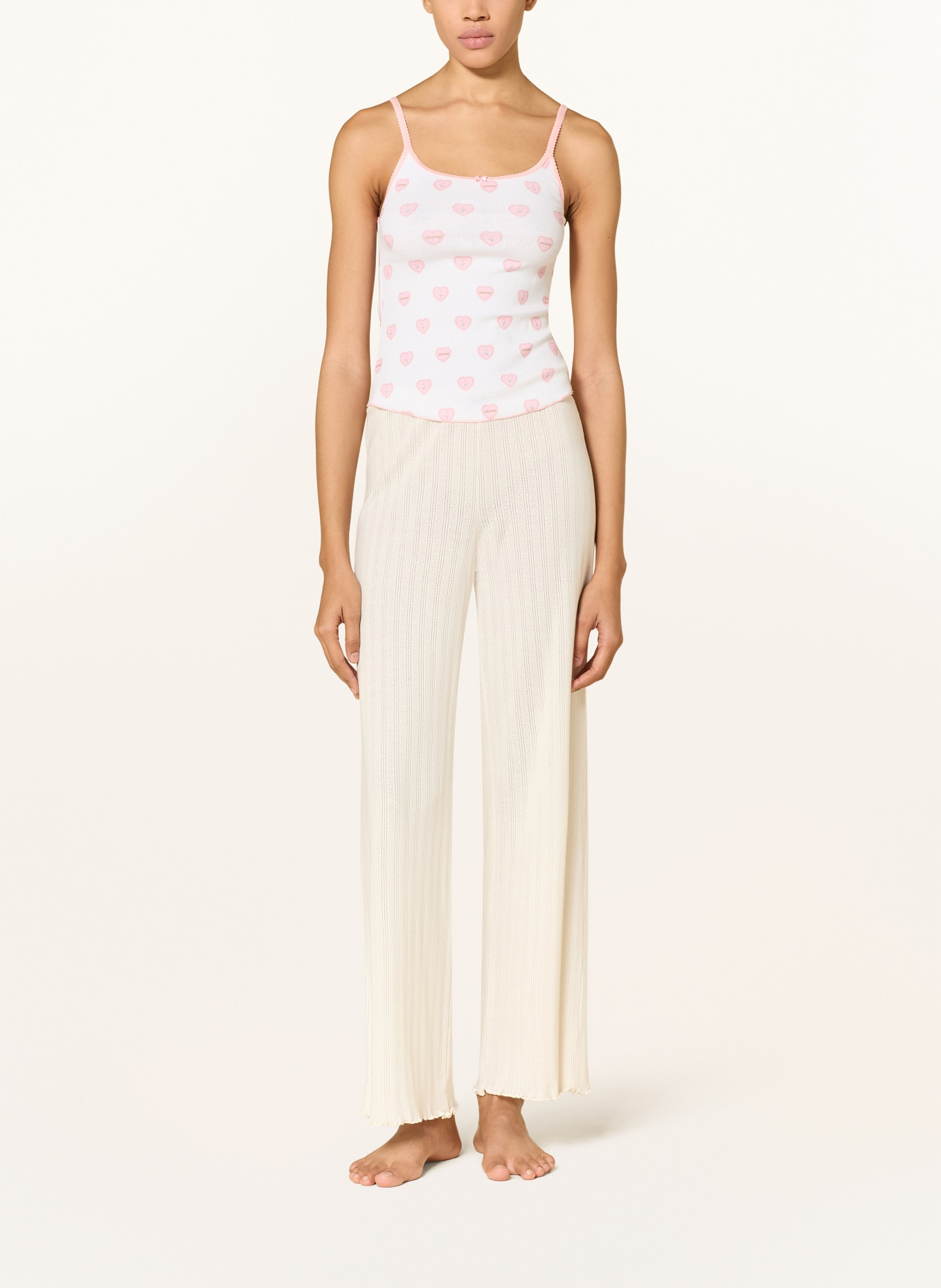 SKIMS Loungetop SKIMS POINTELLE: SNOW LACE HEARTS