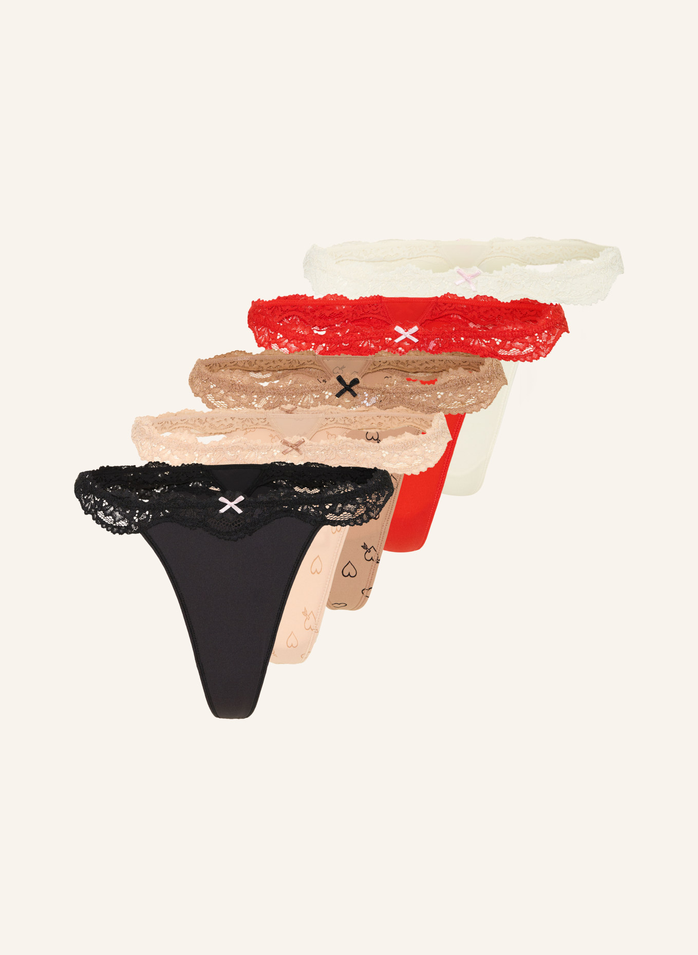 SKIMS 5-pack strings FITS EVERYBODY: SKETCHED HEARTS MULT