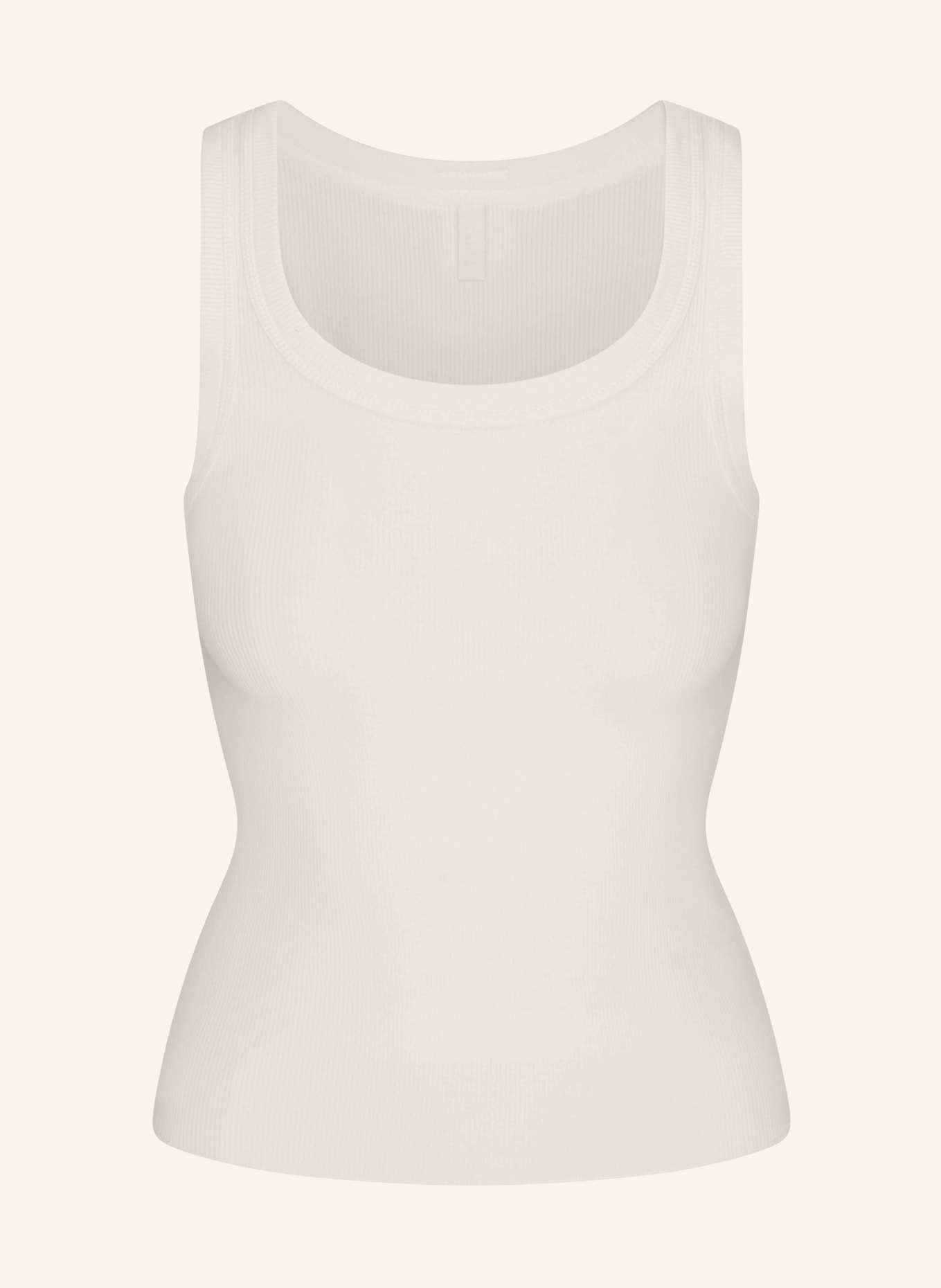 SKIMS Top van katoenen ribstof: MARBLE