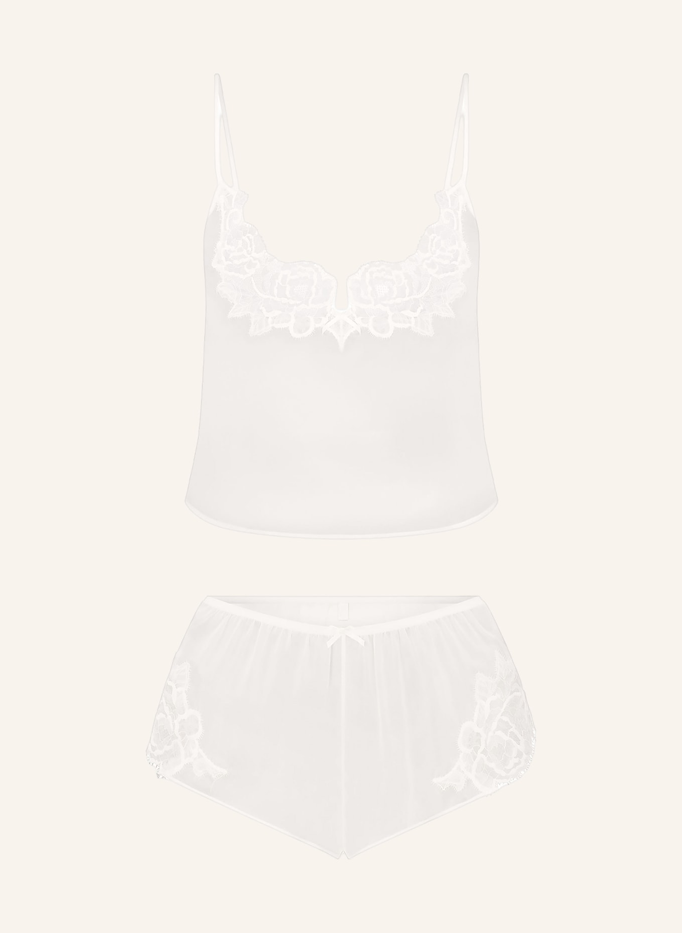 SKIMS SKIMS ROMANCE zijden shorty-pyjama: IVORY