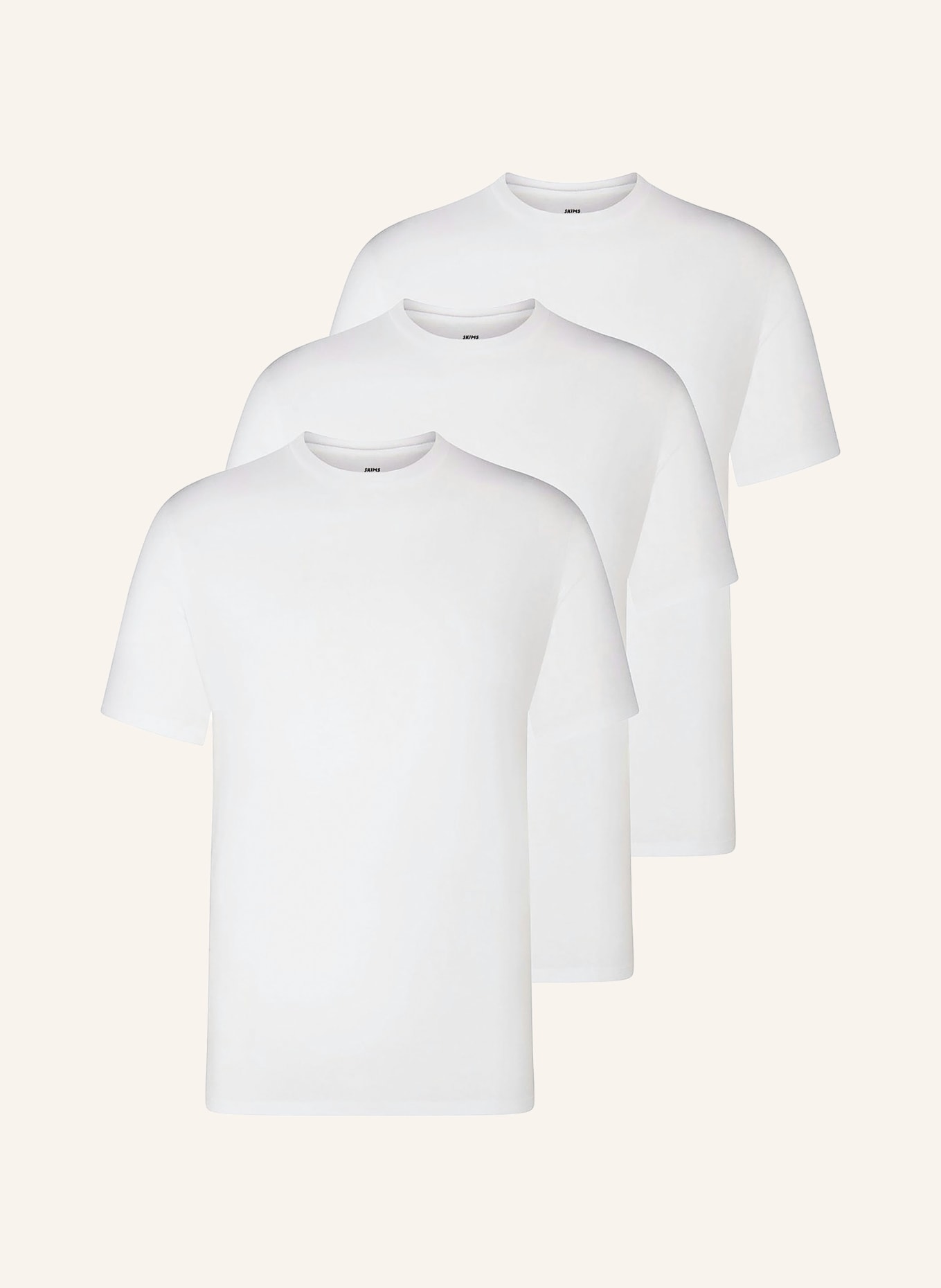 SKIMS Set van 3 T-shirts: CHALK