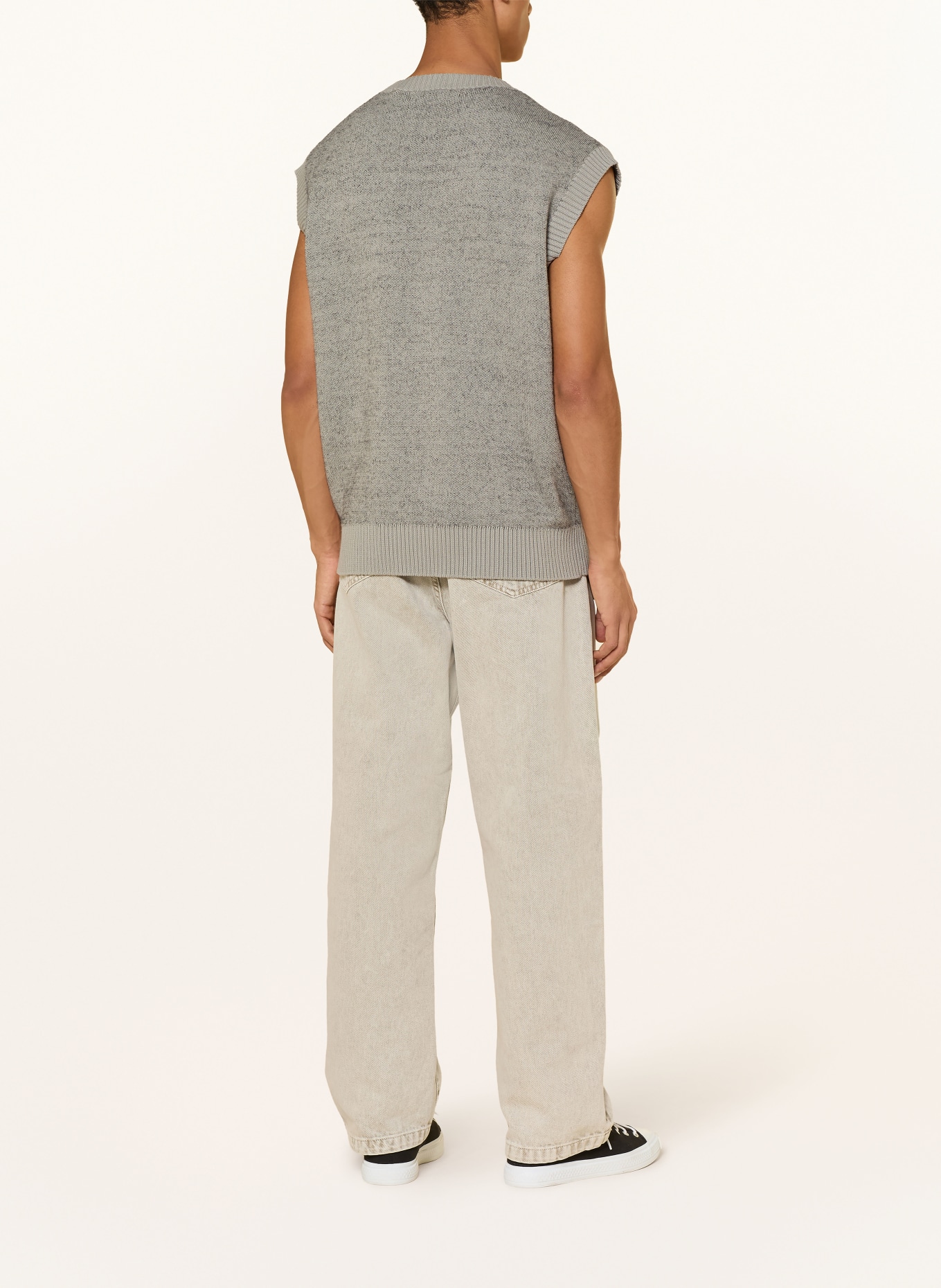 DAILY PAPER Pullunder: GRAU / SCHWARZ