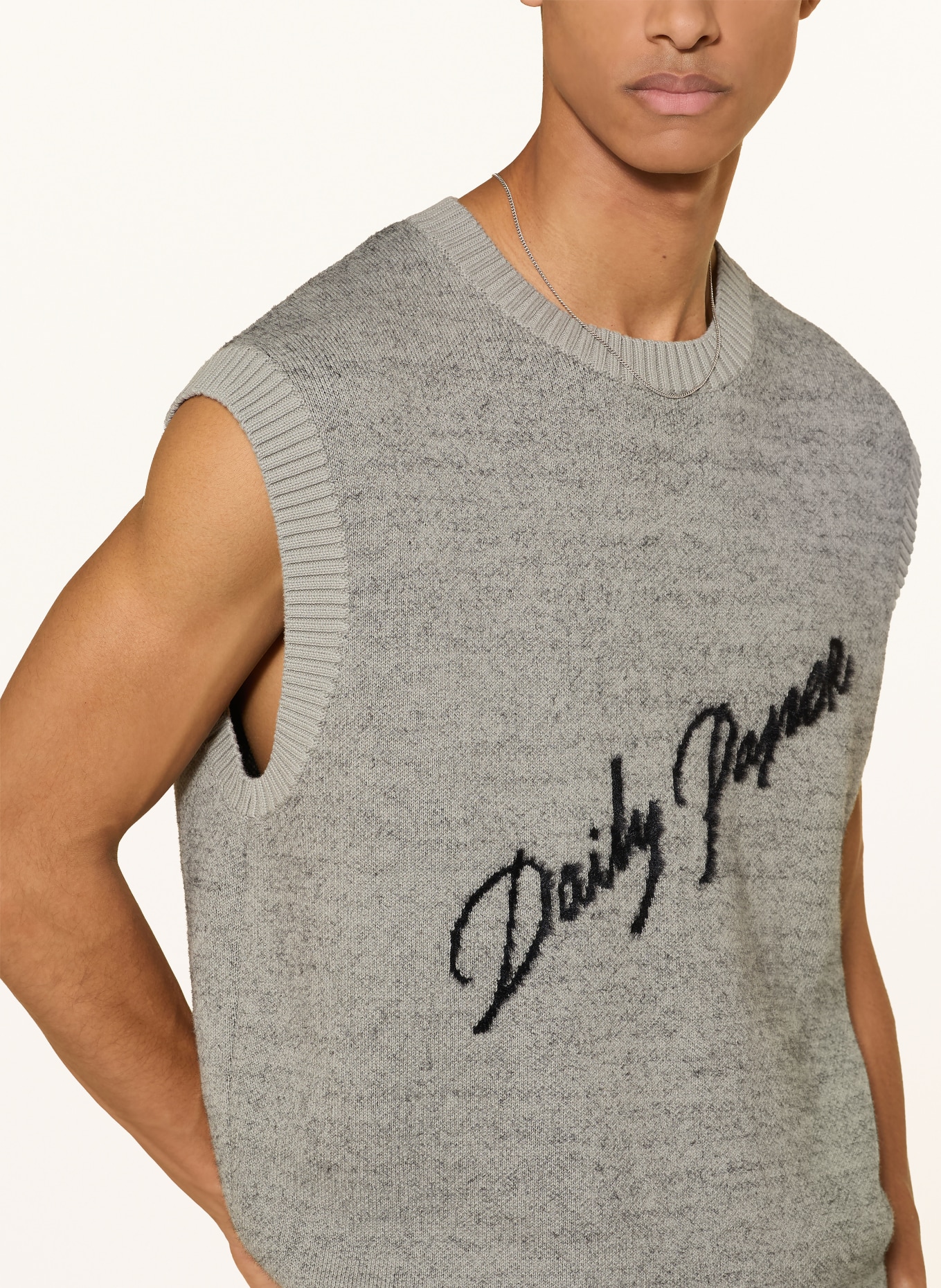 DAILY PAPER Pullunder: GRAU / SCHWARZ